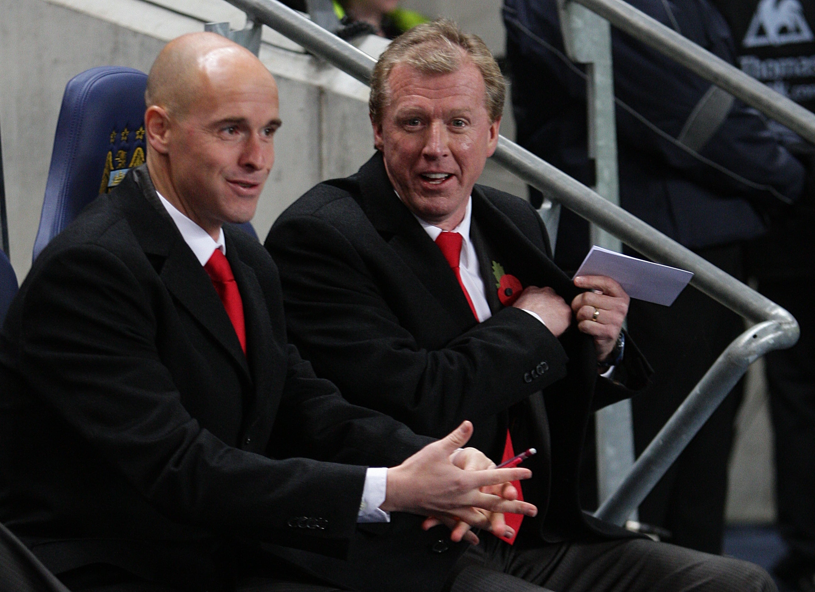 Erik ten Hag (left) worked alongside former England manager and ex-Manchester United assistant Steve McClaren at Dutch club FC Twente (Martin Rickett/PA)