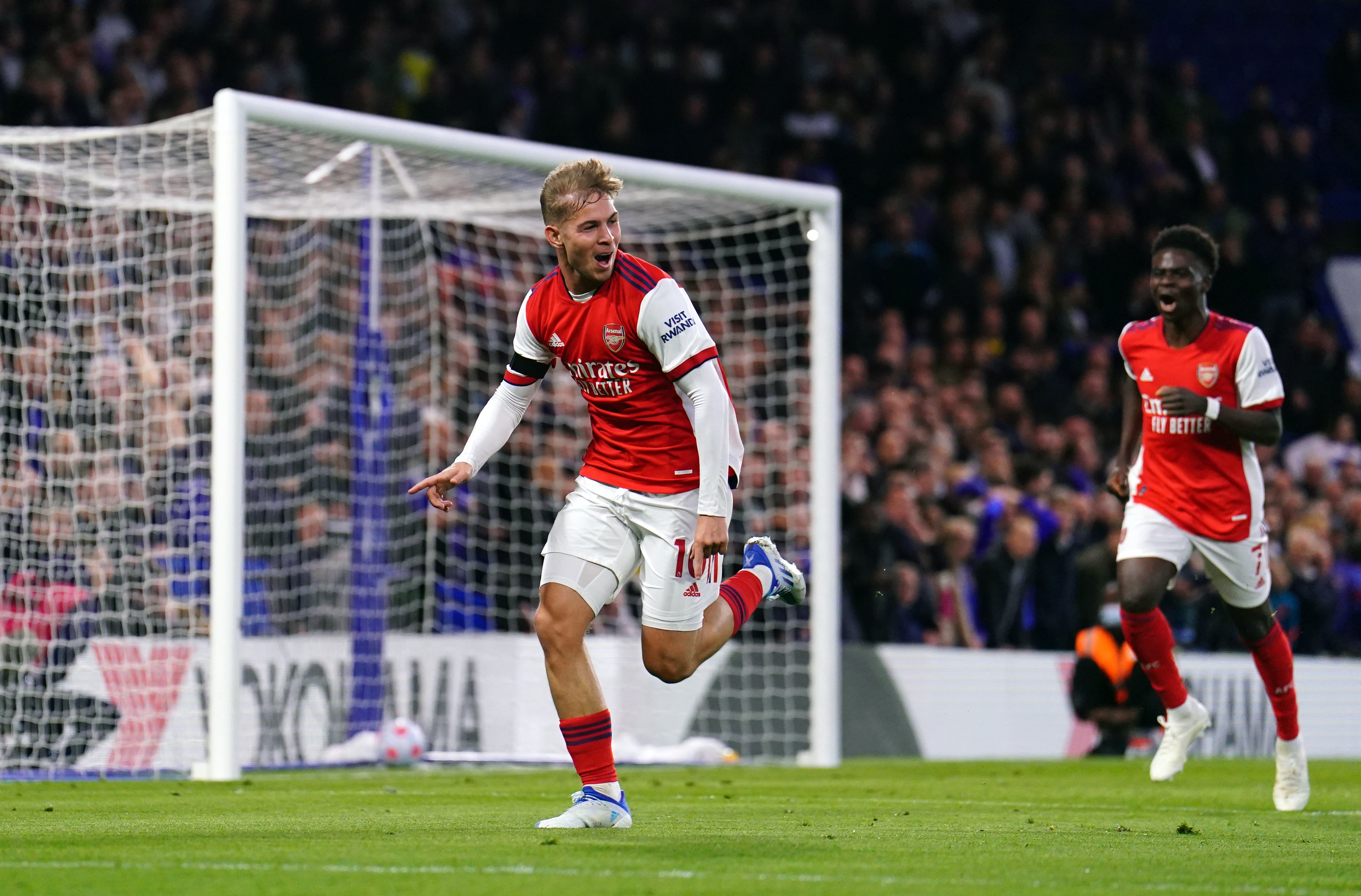 Emile Smith Rowe celebrates his strike (Adam Davy/PA)