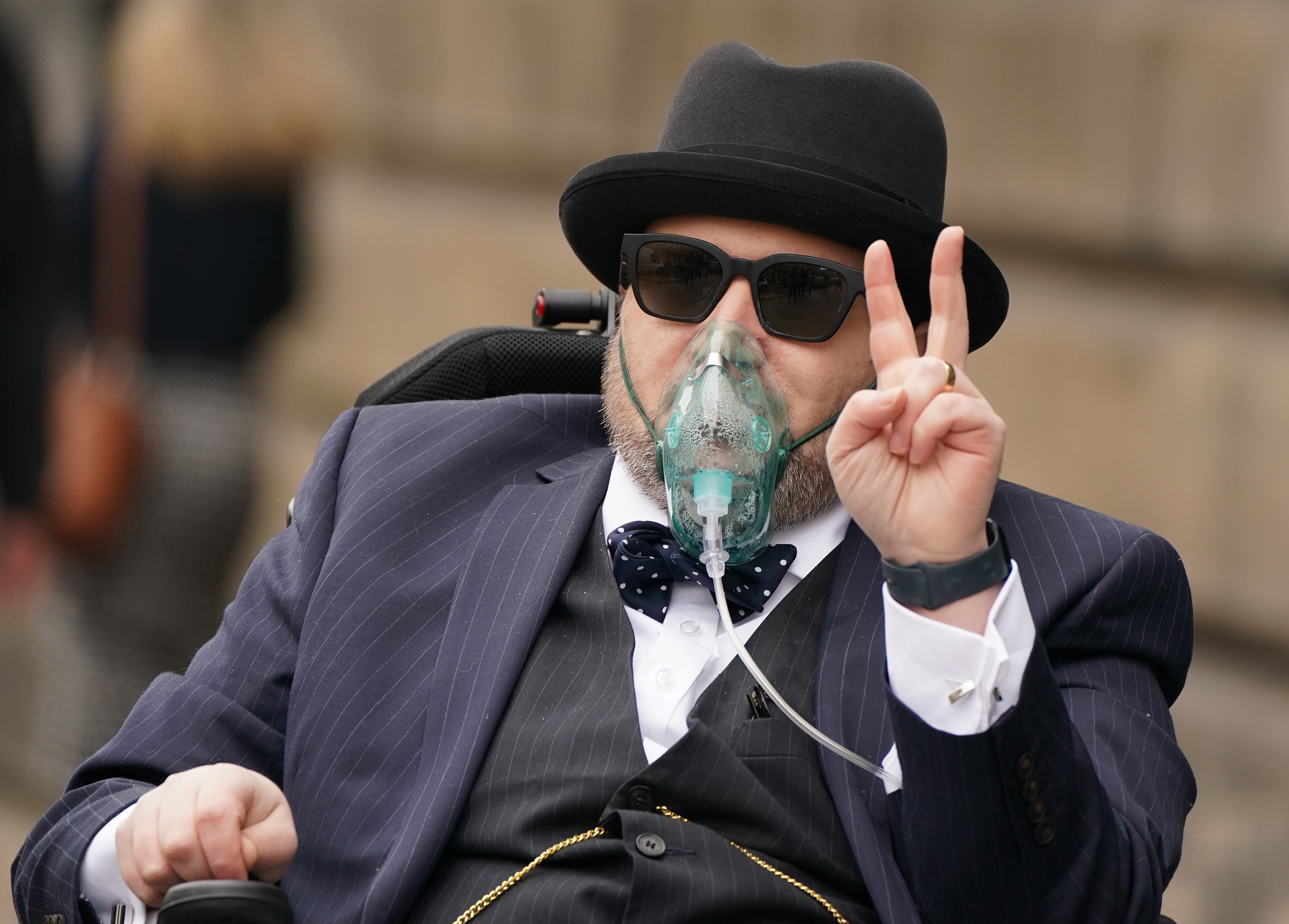 The man arriving at Edinburgh Sheriff And Justice Of The Peace Court for a preliminary hearing on the extradition of Nicholas Rossi to the US (Andrew Milligan/PA)