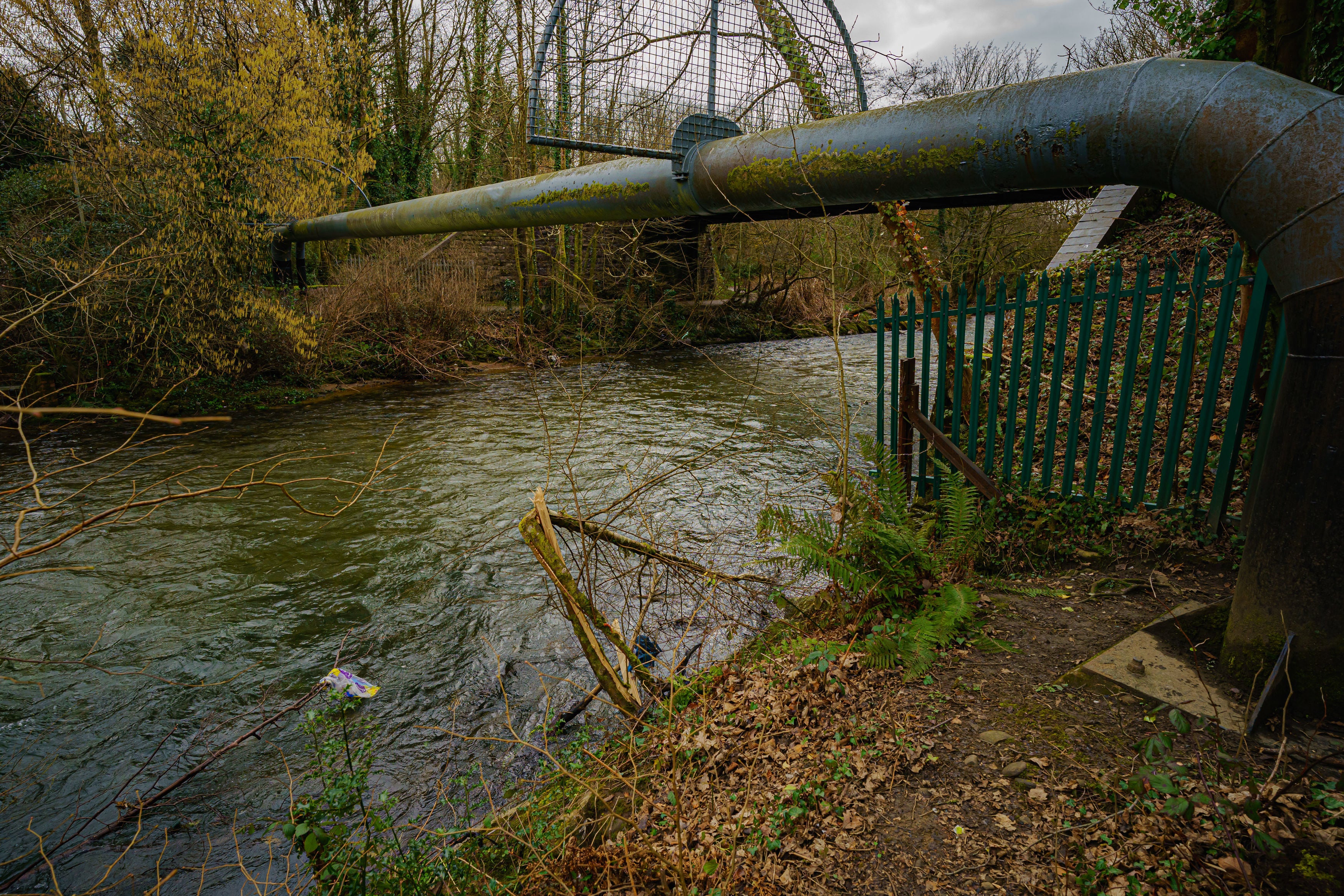 The River Ogmore in Sarn, Bridgend, south Wales, near where the body of five-year-old Logan Mwangi was found