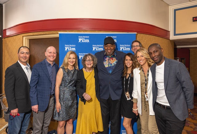 Betsy Sailor and Irv Pankey pose at the Santa Barbara International Film Festival last month with filmmakers behind Betsy & Irv