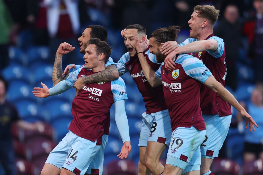 Connor Roberts celebrates scoring his first goal for Burnley