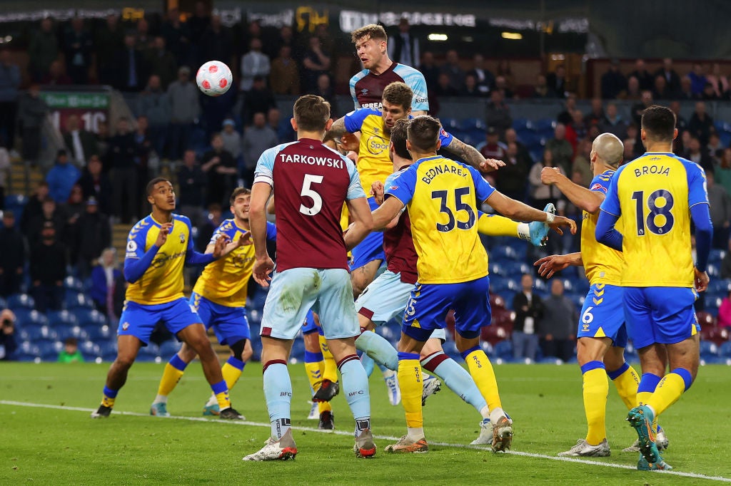 Collins doubled Burnley’s lead from a corner