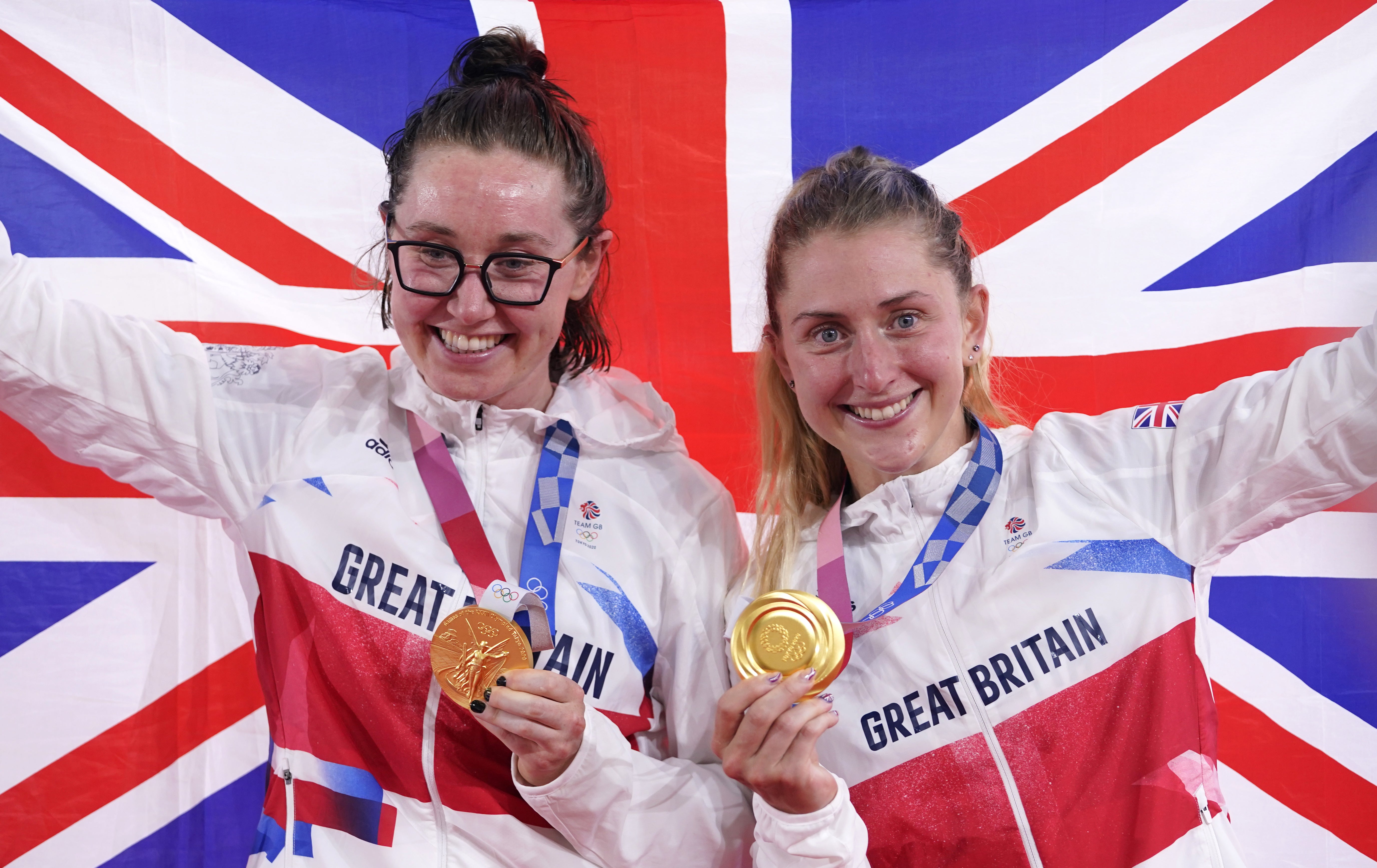 Katie Archibald, left, pictured with Kenny (Danny Lawson/PA)