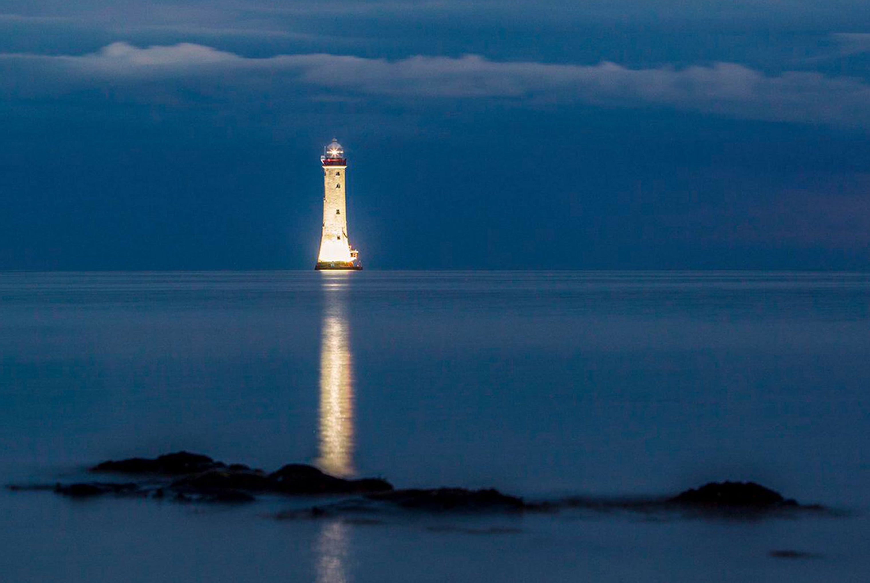 The Haulbowline Lighthouse which sits near the border of Northern Ireland and the Republic at Carlingford Lough (Carlingford Lough Ferry/PA)