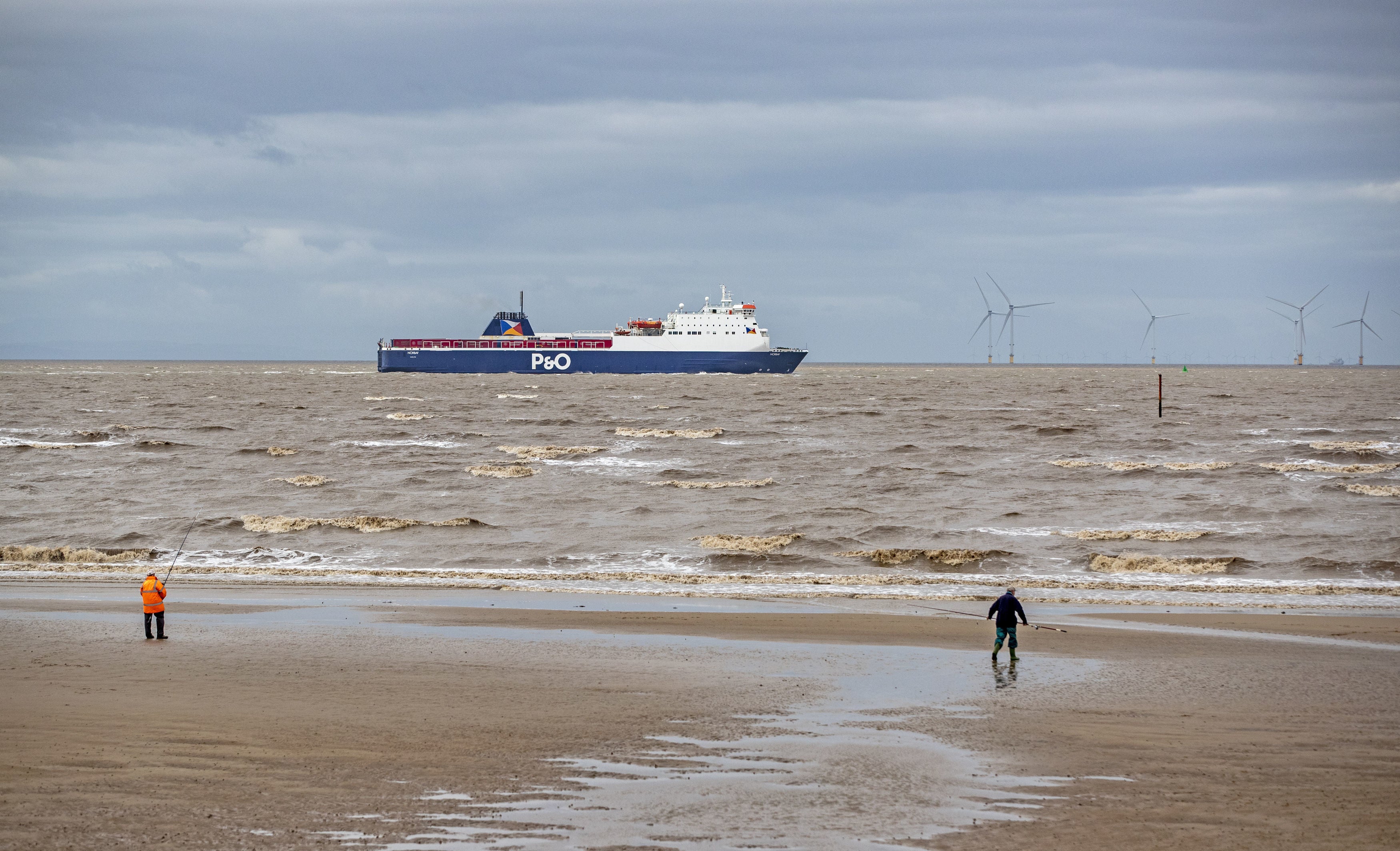 The P&O freight ferry, MS Norbay (Peter Byrne/PA)