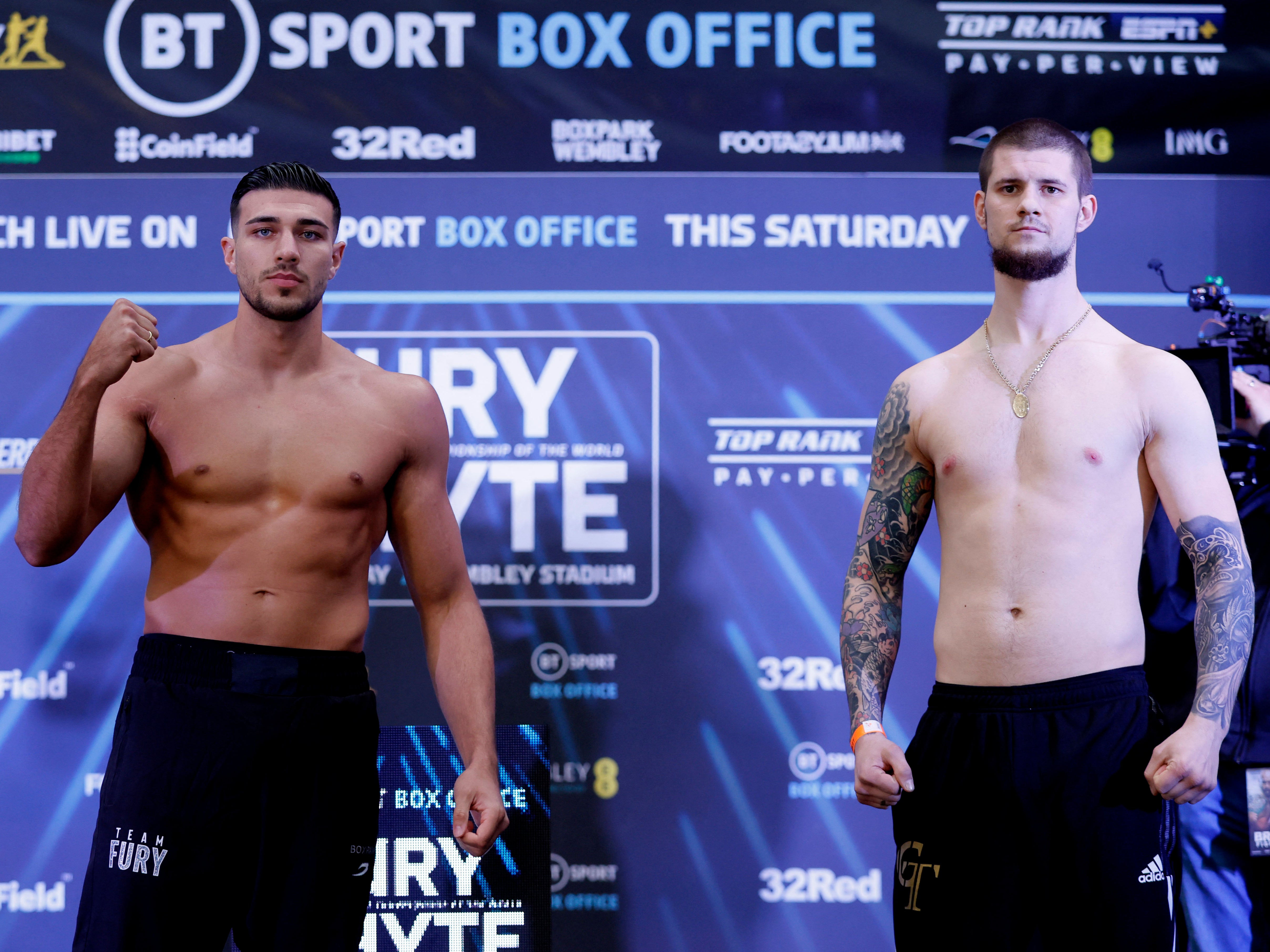 Tommy Fury (left) and Daniel Bocianski