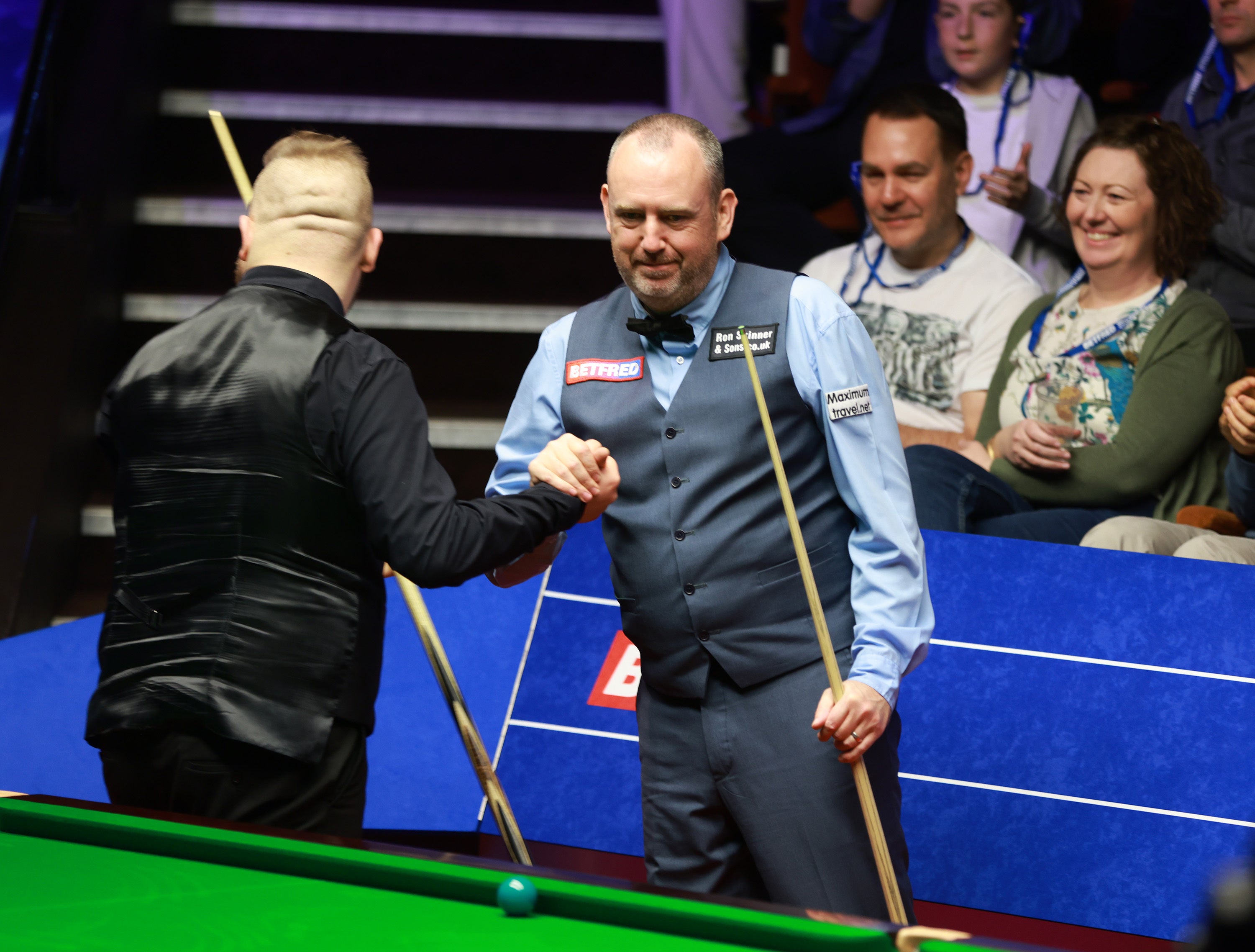 Mark Williams fluttered into the Crucible quarter-finals (Ian Hodgson/PA)