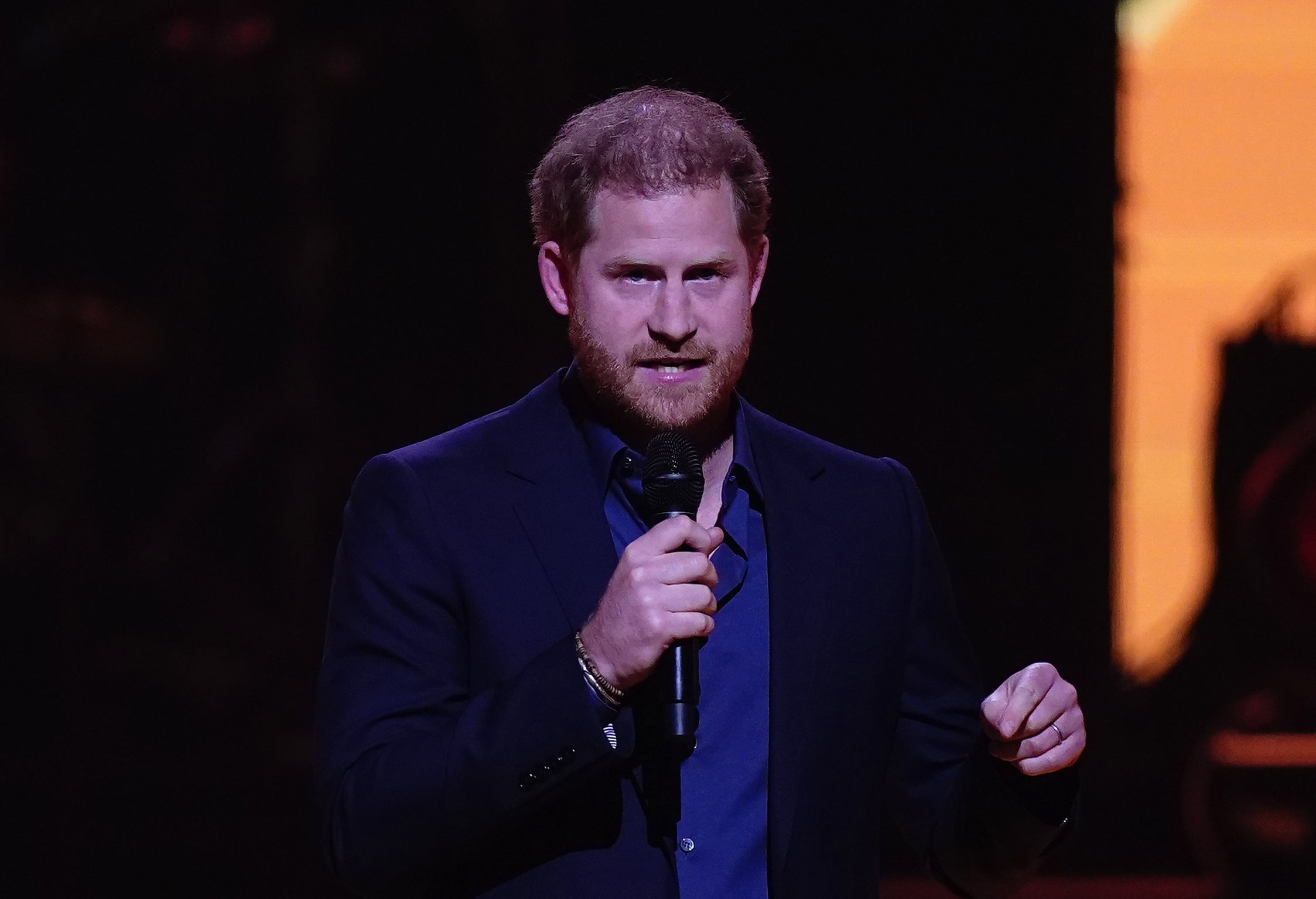 The Duke of Sussex at the Invictus Games closing ceremony at the Zuiderpark in The Hague, Netherlands (Aaron Chown/PA)