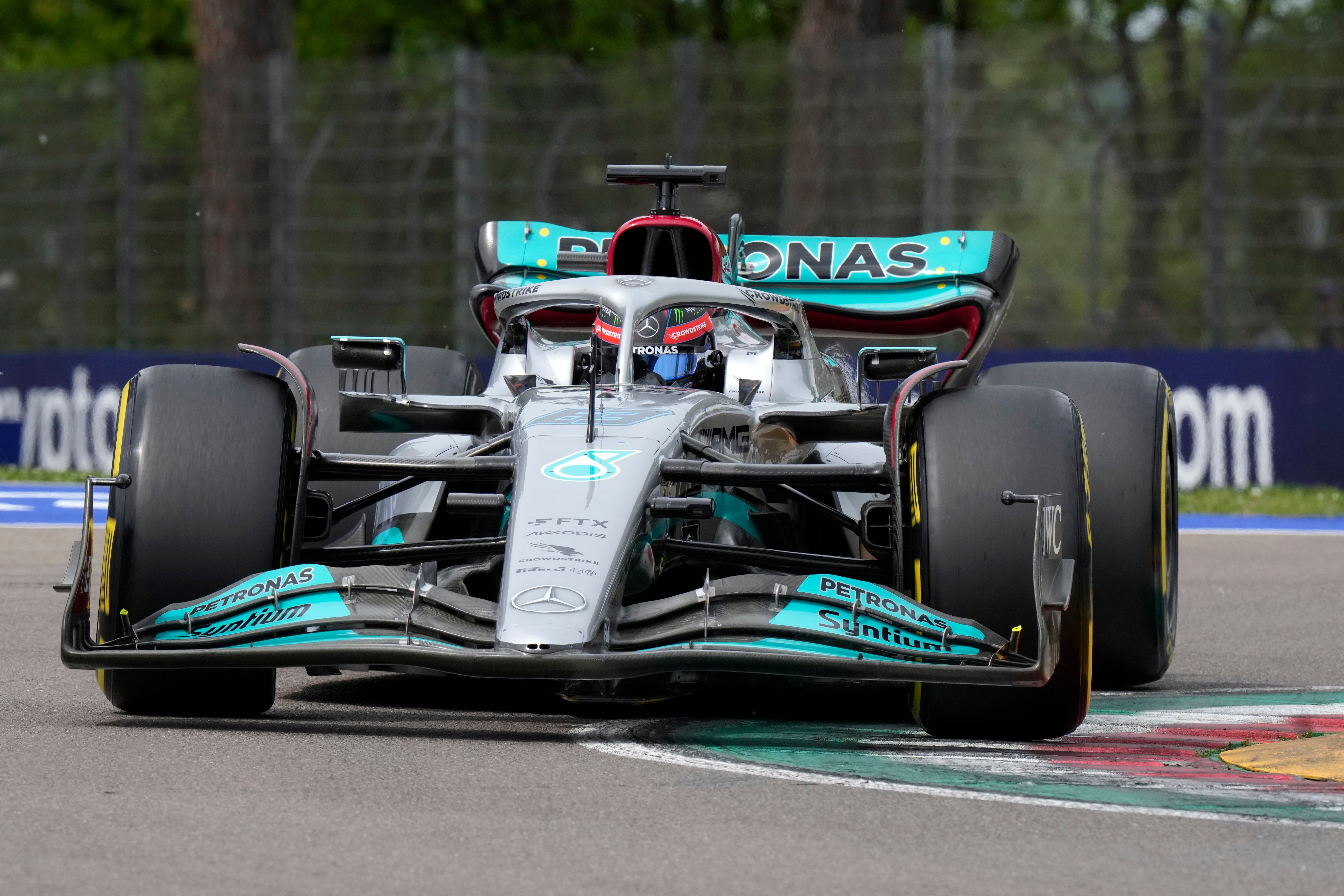 George Russell impressed in practice (Luca Bruno/PA)