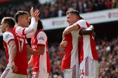Arsenal best Manchester United to keep pace in top-four race