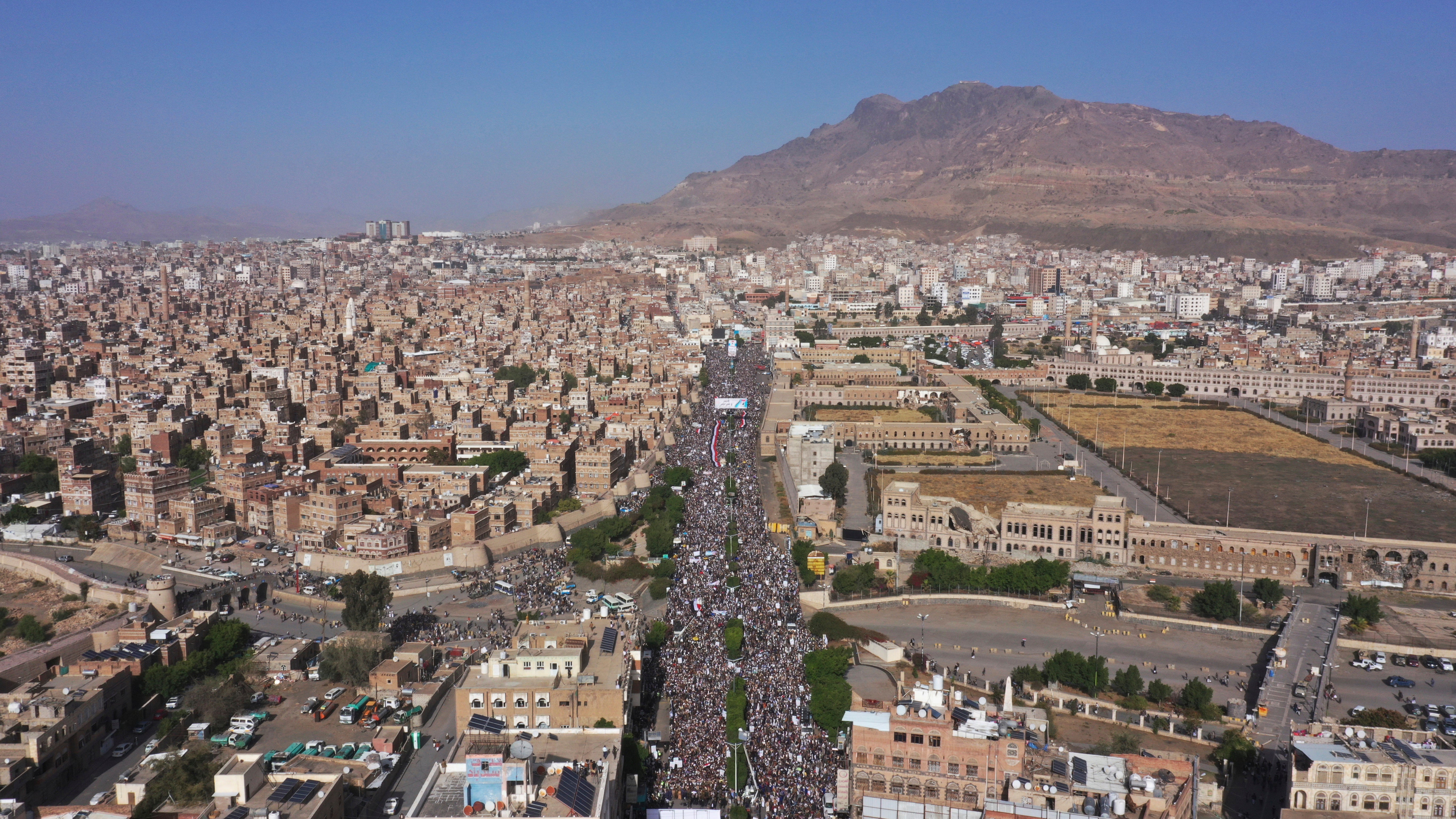 Luke Symons had been held for five years in Sanaa, the Yemen capital, according to the Foreign Office (Abulsalam Sharhan/AP)