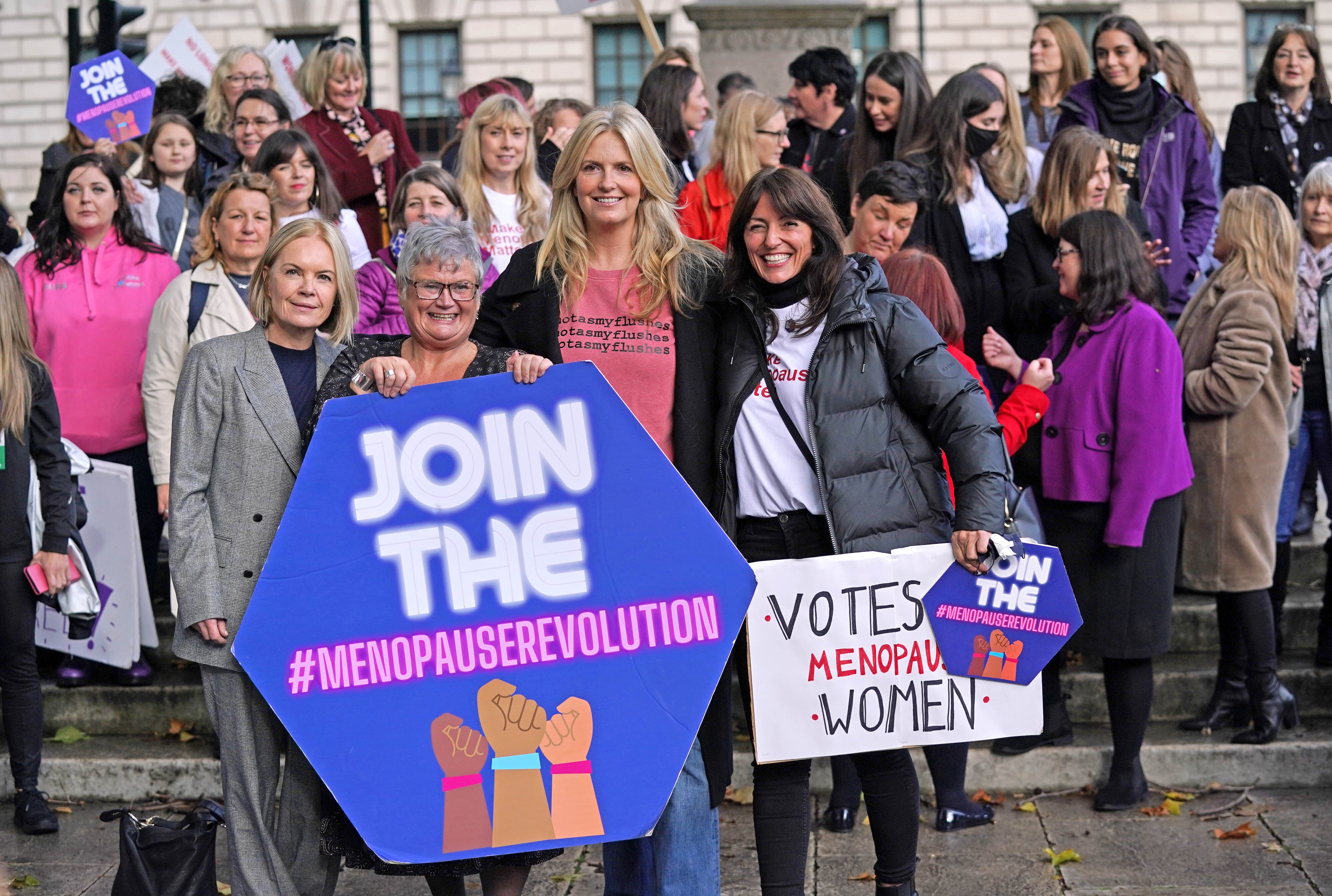 Celebrities have joined MP Carolyn Harris in her call for equitable access to hormone replacement therapy for menopausal women (Steve Parsons/PA)