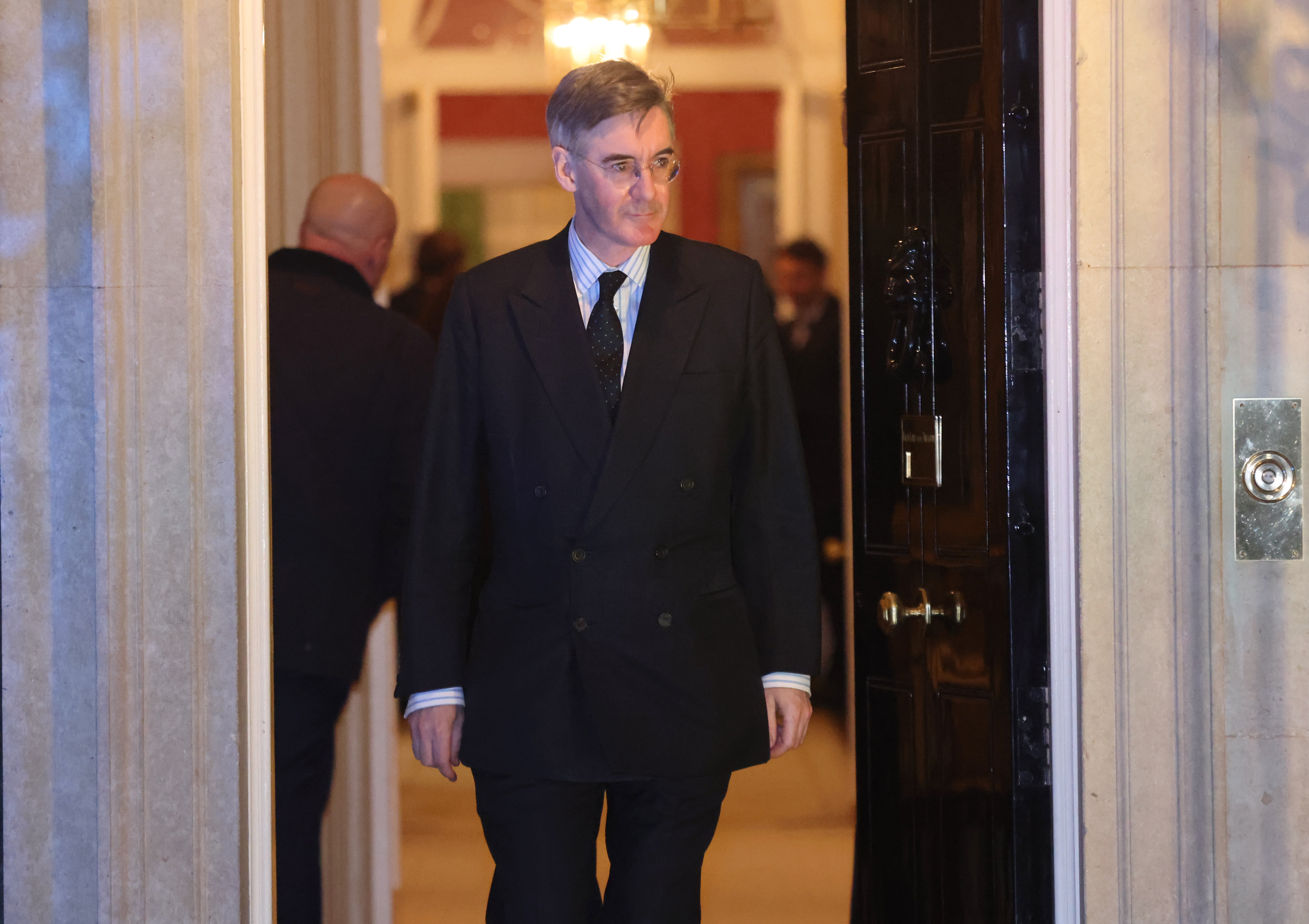 Minister for Brexit Opportunities Jacob Rees-Mogg leaving Downing Street, London, following a Cabinet meeting (PA)