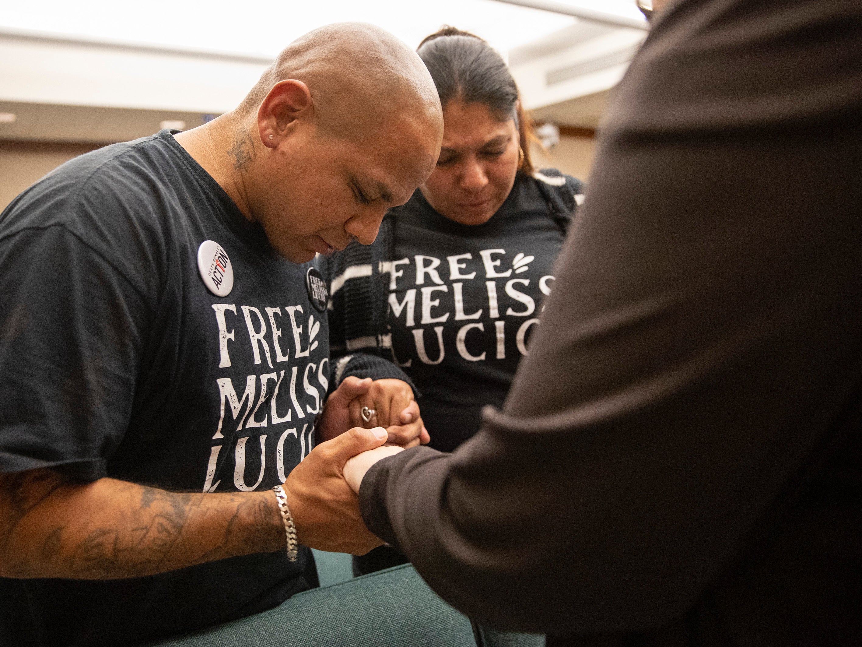 Melissa Lucio’s son John Lucio during a hearing in Texas last week