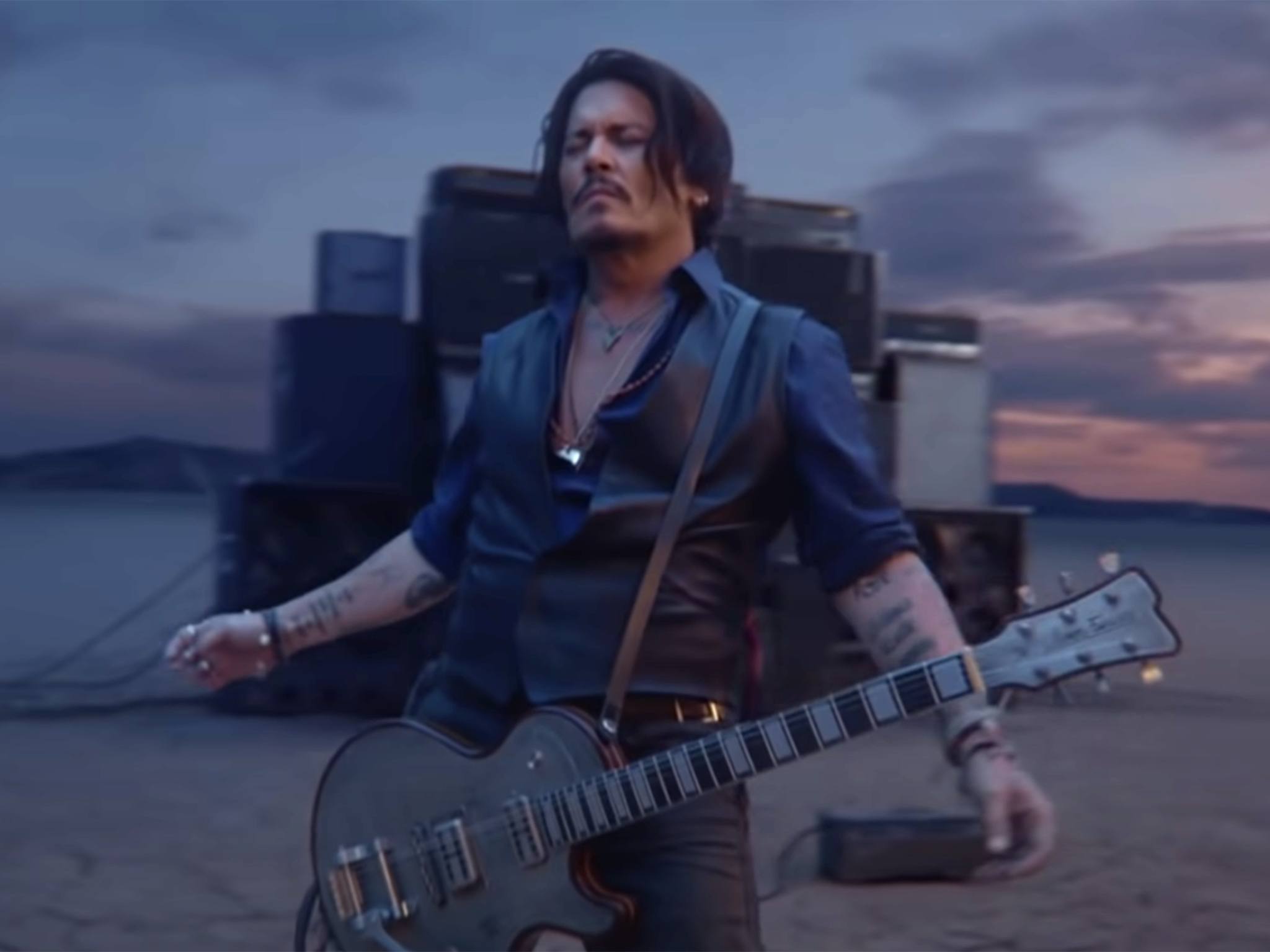 Johnny Depp in the ‘SAUVAGE, THE NEW ELIXIR’ ad (2021)