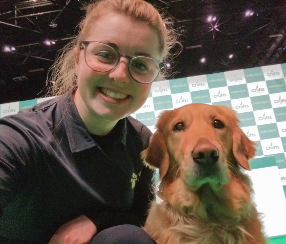 Gemma and a training guide dog, Pippa (Collect/PA Real Life)