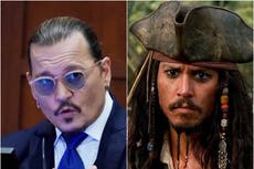 Johnny Depp channels Captain Jack Sparrow for screaming fans outside court: ‘He’s still around somewhere’
