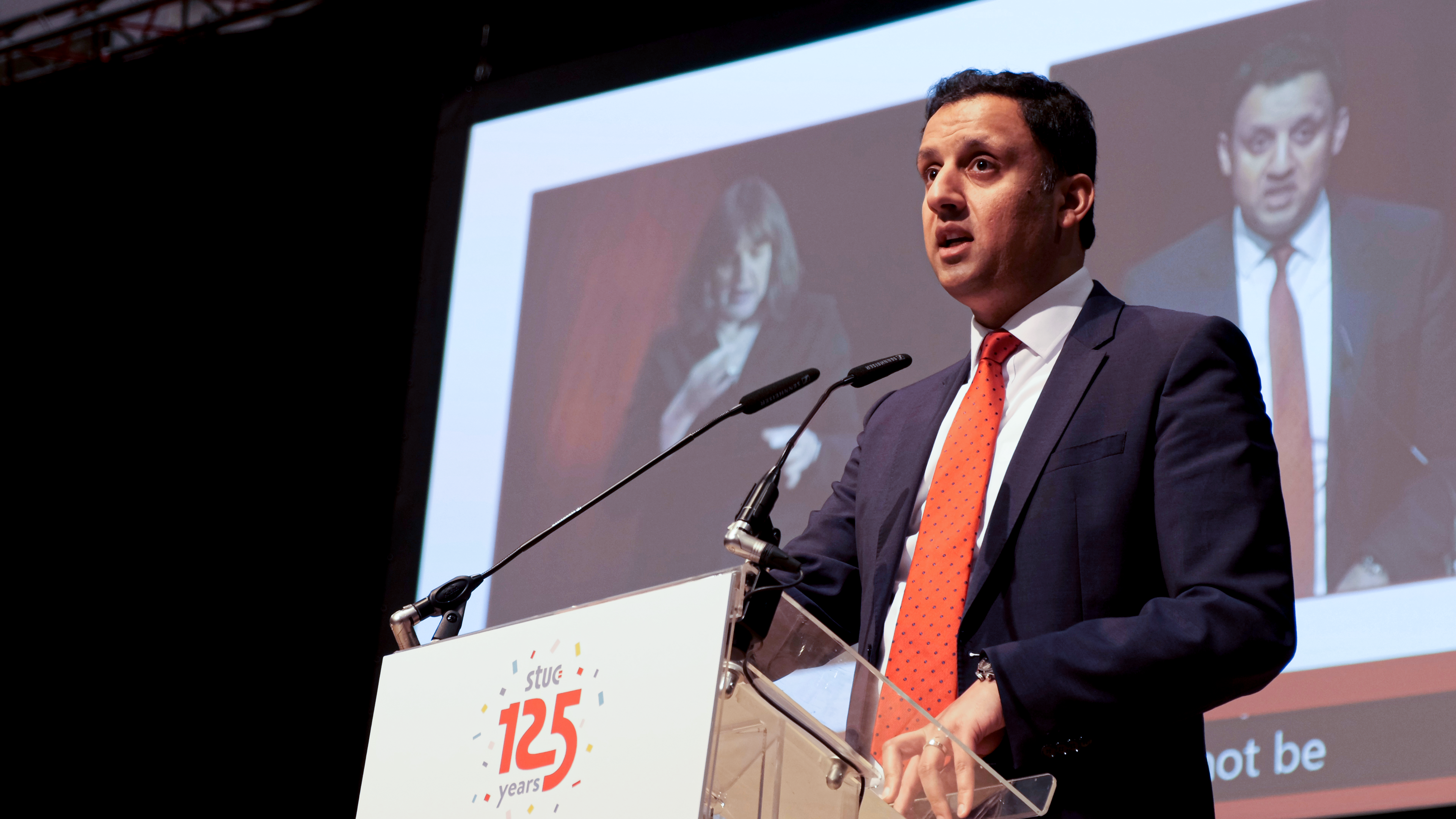 Anas Sarwar was speaking at the STUC in Aberdeen (Ryan Tobias/PA)