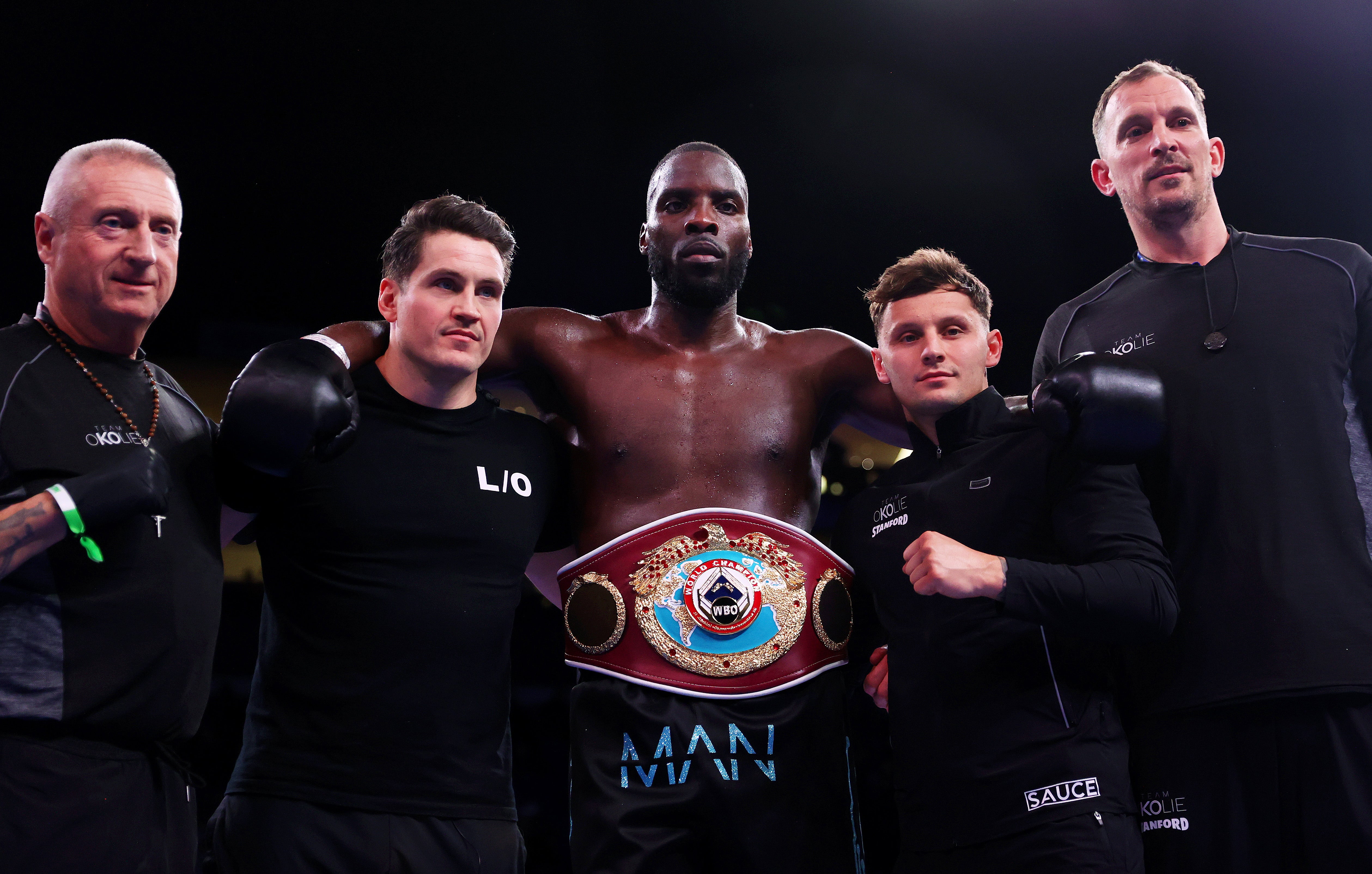 McGuigan with WBO cruiserweight champion Lawrence Okolie this February