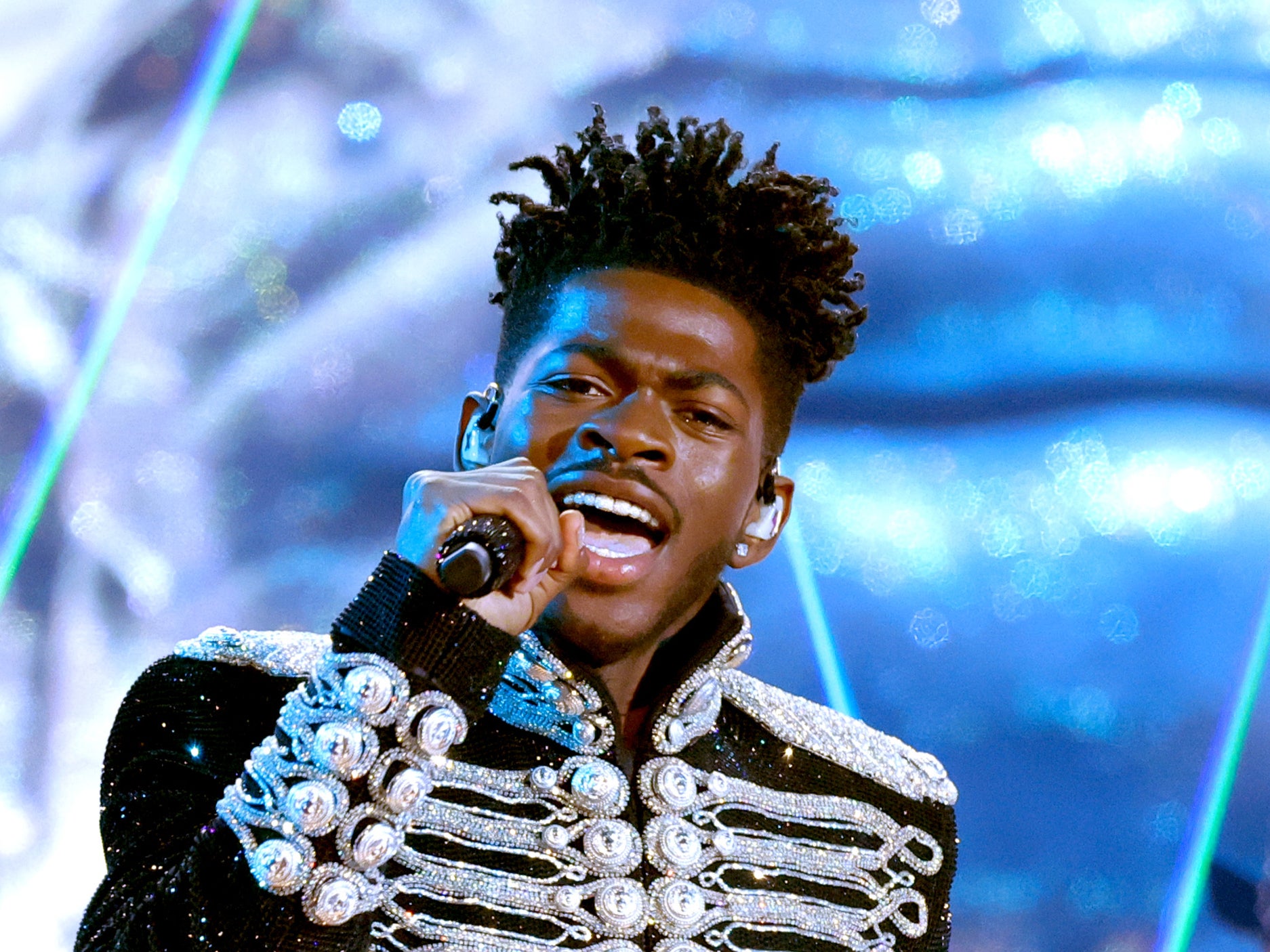 Lil Nas X performs onstage during the 64th Annual Grammy Awards