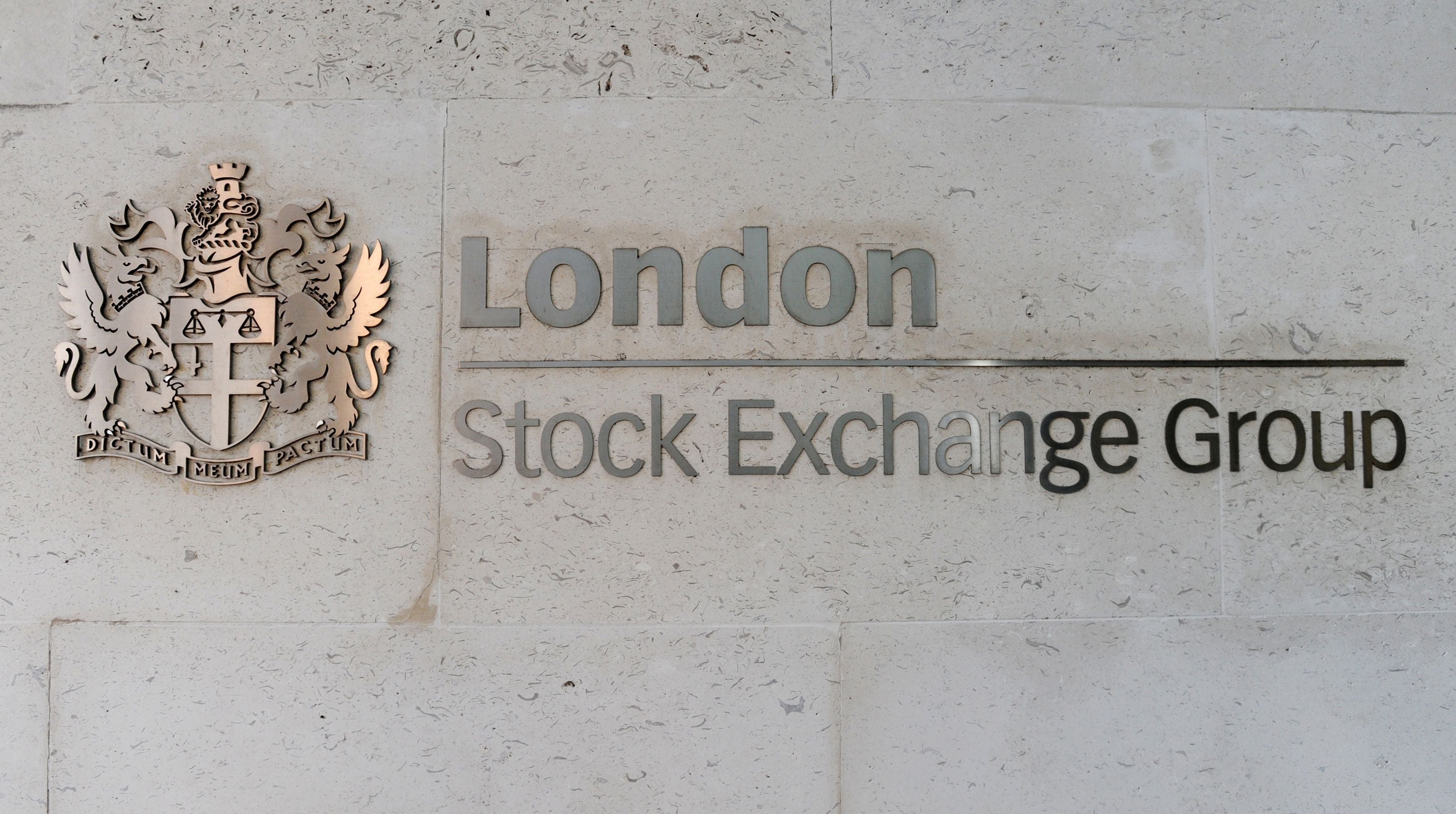 File photo dated 04/10/16 of a sign in Paternoster Square outside the London Stock Exchange, as the FTSE nudged higher (Nick Ansell/PA)