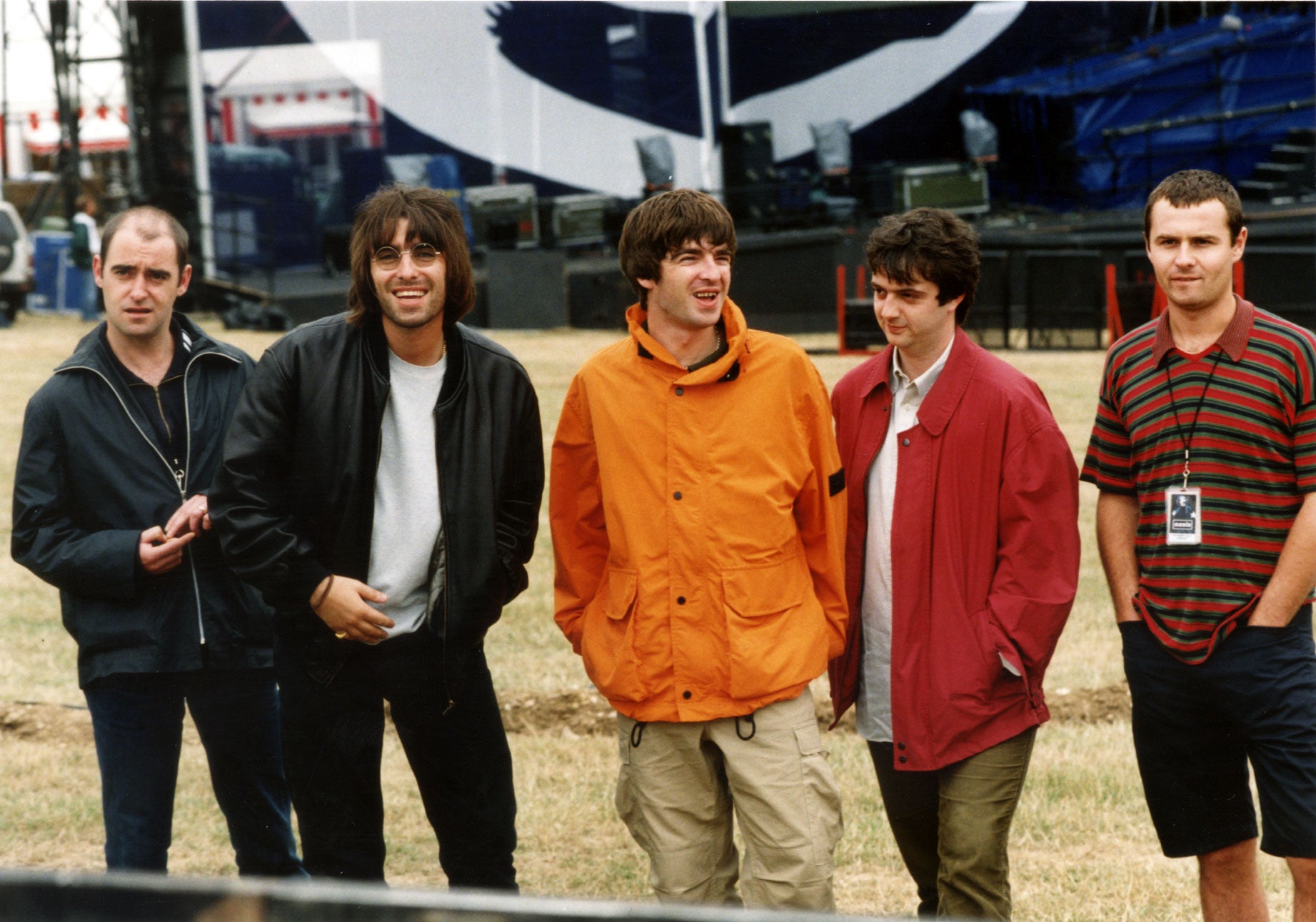 Oasis at Knebworth in 1996