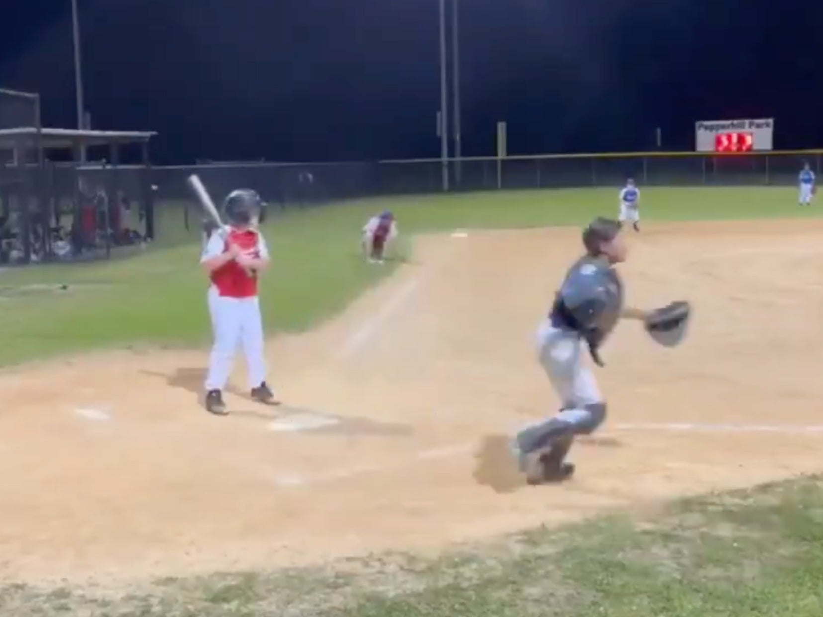 Children were forced to run for cover at a game in South Carolina