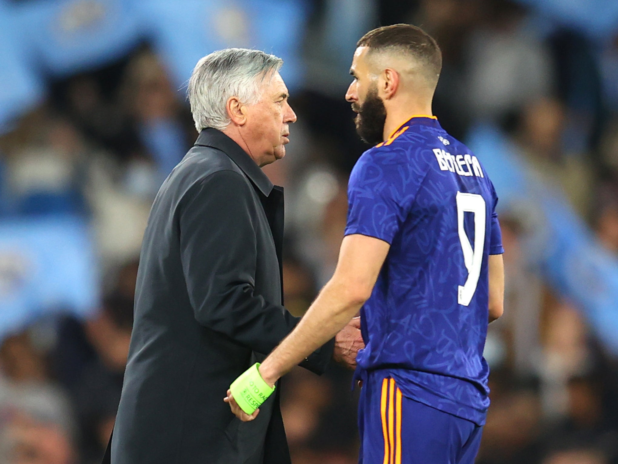 Ancelotti congratulates Benzema after his stunning performance