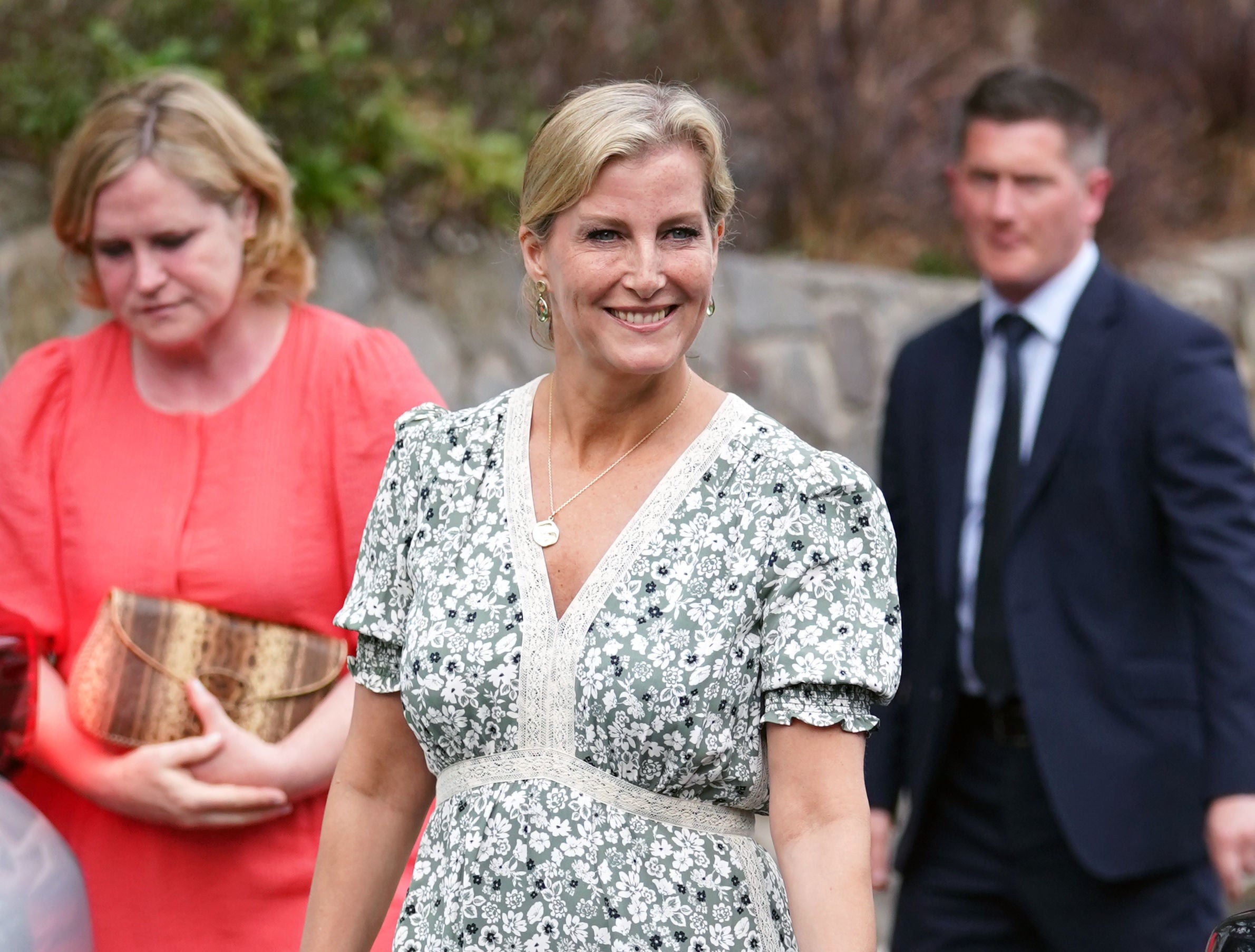 Countess of Wessex arriving with Earl of Wessex (not pictured) at the High Commissioners residence, St Lucia, as they continue their visit to the Caribbean, to mark the Queen’s Platinum Jubilee. Picture date: Tuesday April 26, 2022.