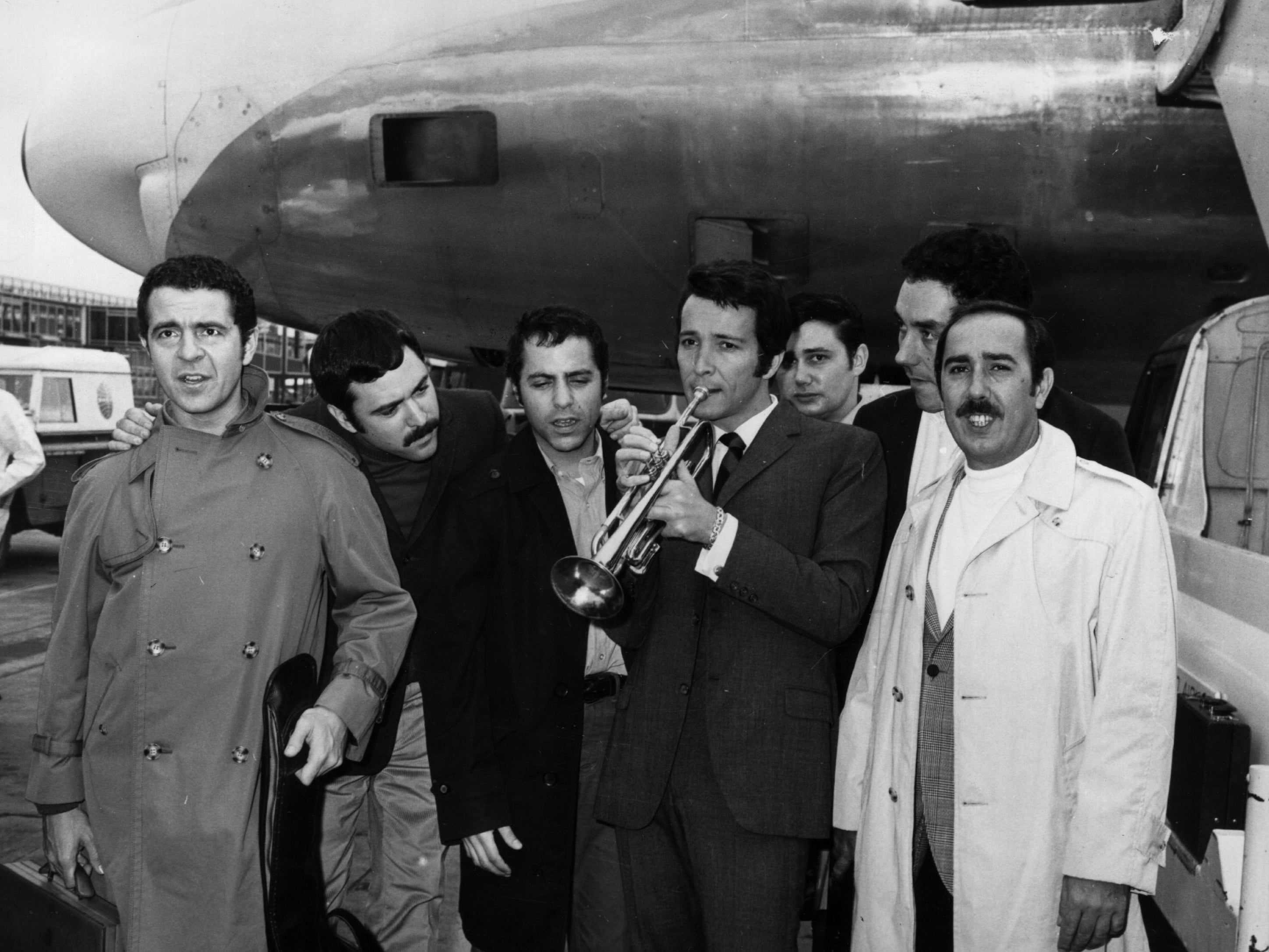 Herb Alpert & the Tijuana Brass arrive in London to play the Royal Albert Hall in 1966