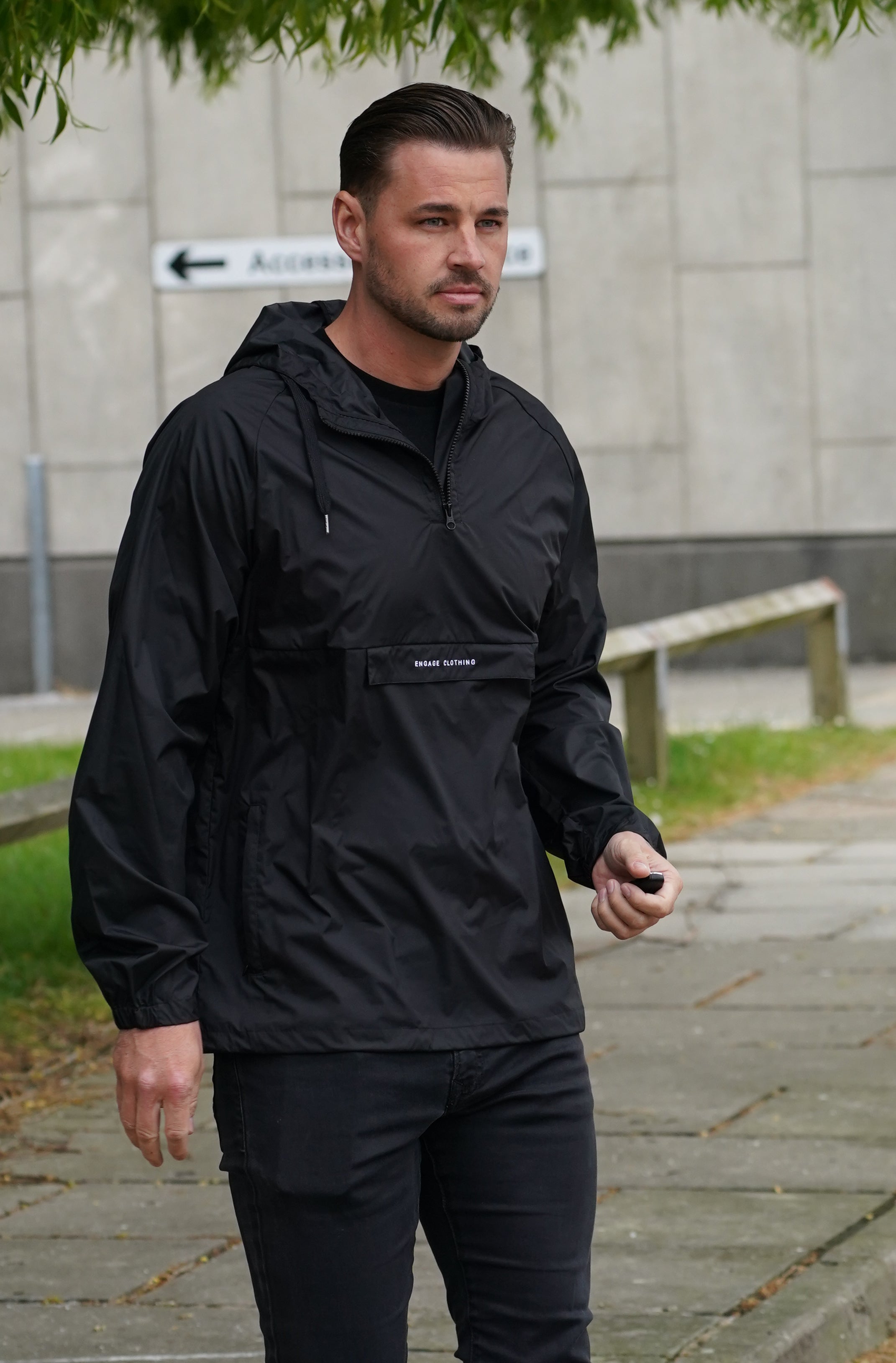 Katie Price’s fiance, Carl Woods, was in court to support her (Steve Parsons/PA)