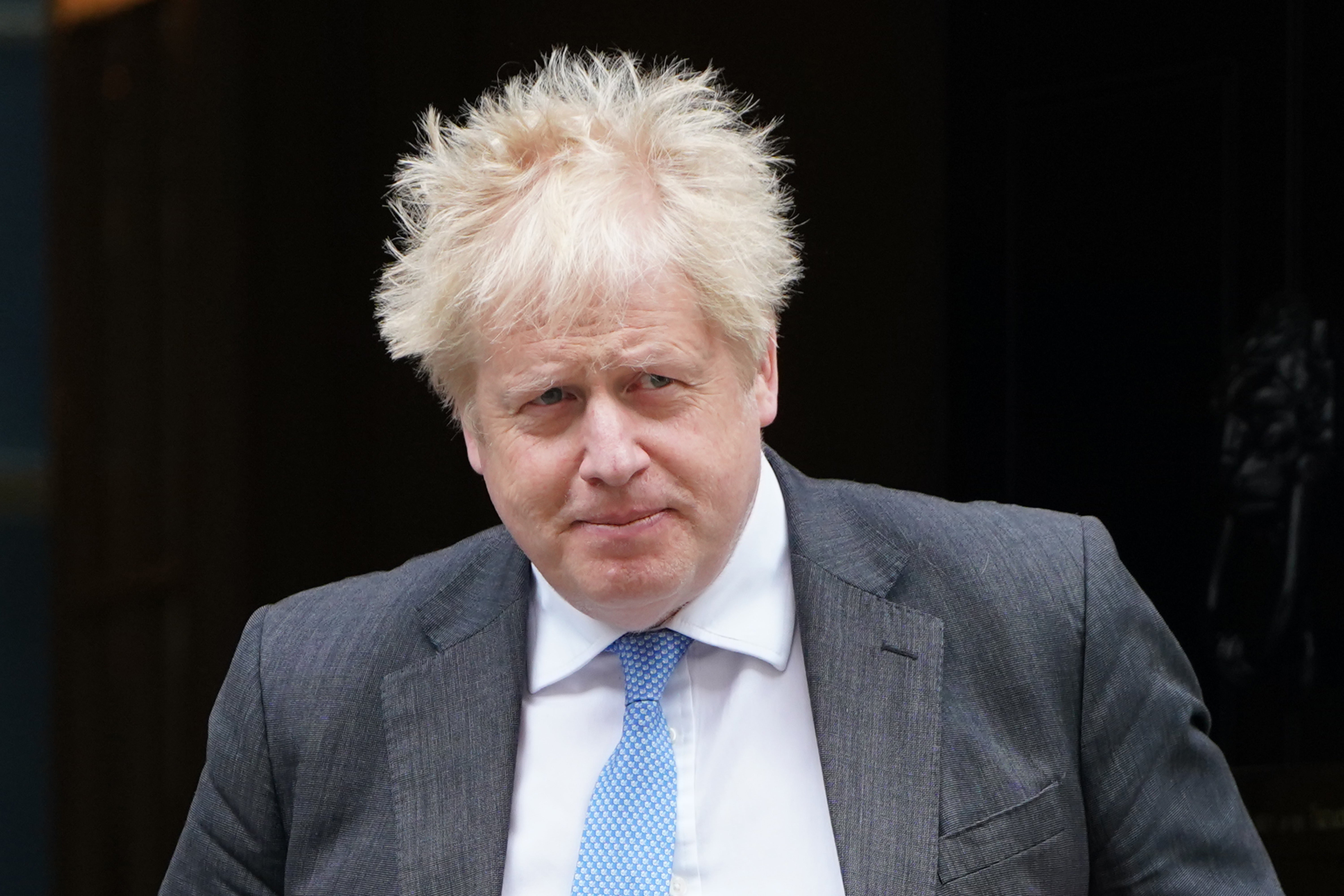 Prime Minister Boris Johnson leaves 10 Downing Street to attend Prime Minister’s Questions (Kirsty O’Connor/PA)