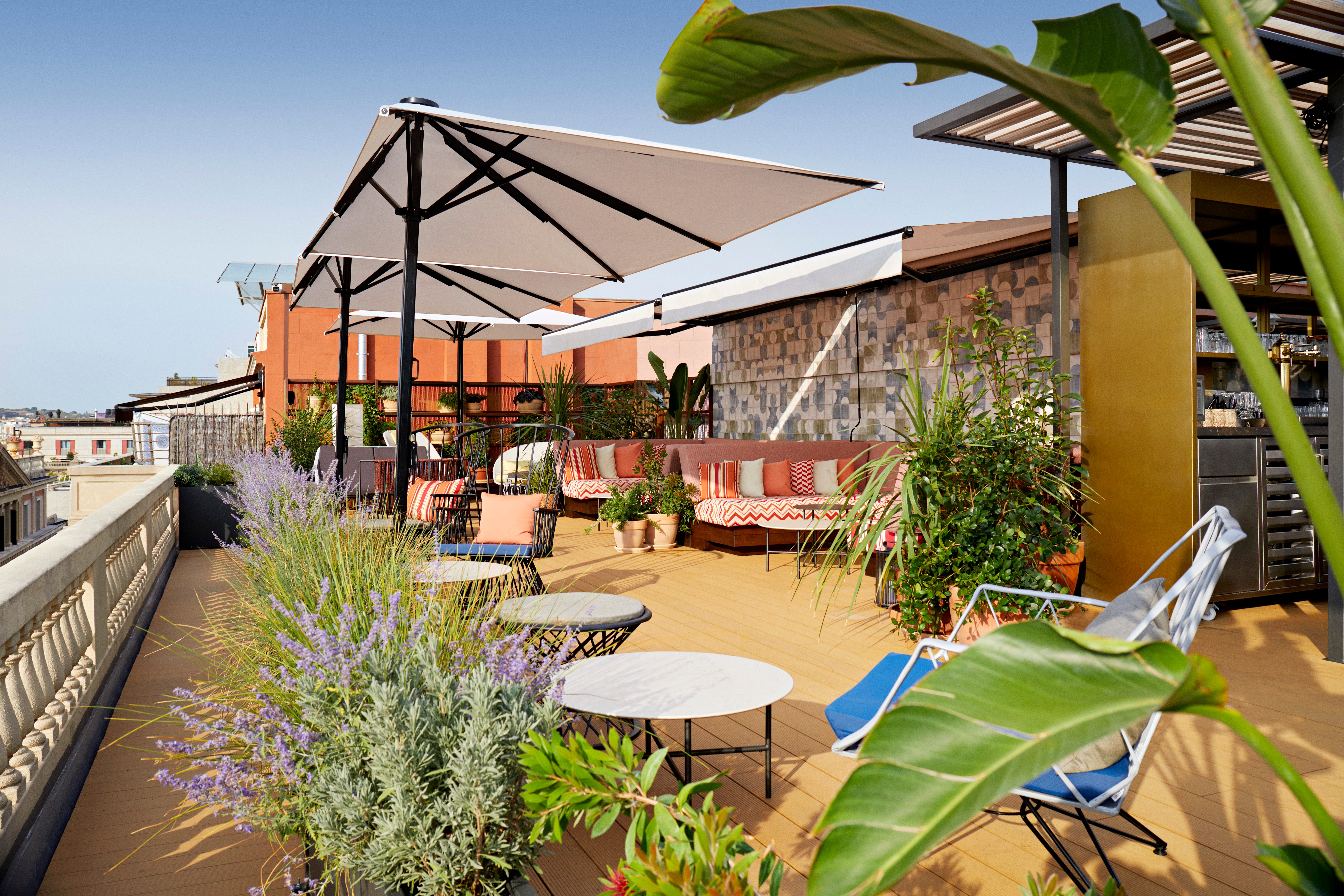 Sit back with a mimosa and enjoy the view over Barcelona at the hotel’s Terraza de Vivi rooftop bar