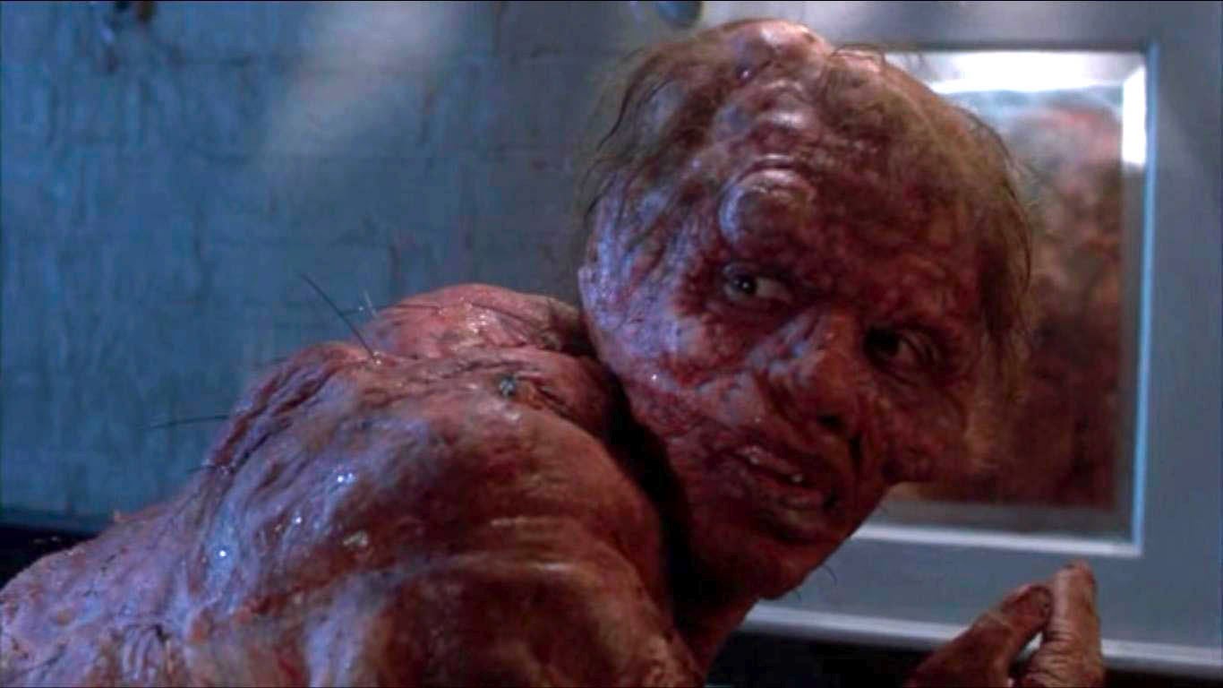 Jeff Goldblum turning into a giant insect in Cronenberg’s ‘The Fly’ (1986)