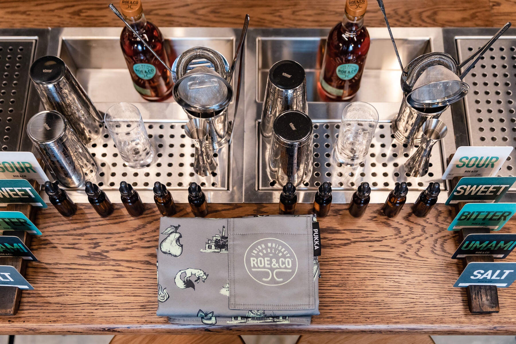 Whiskey Blending Station at Roe & Co distillery