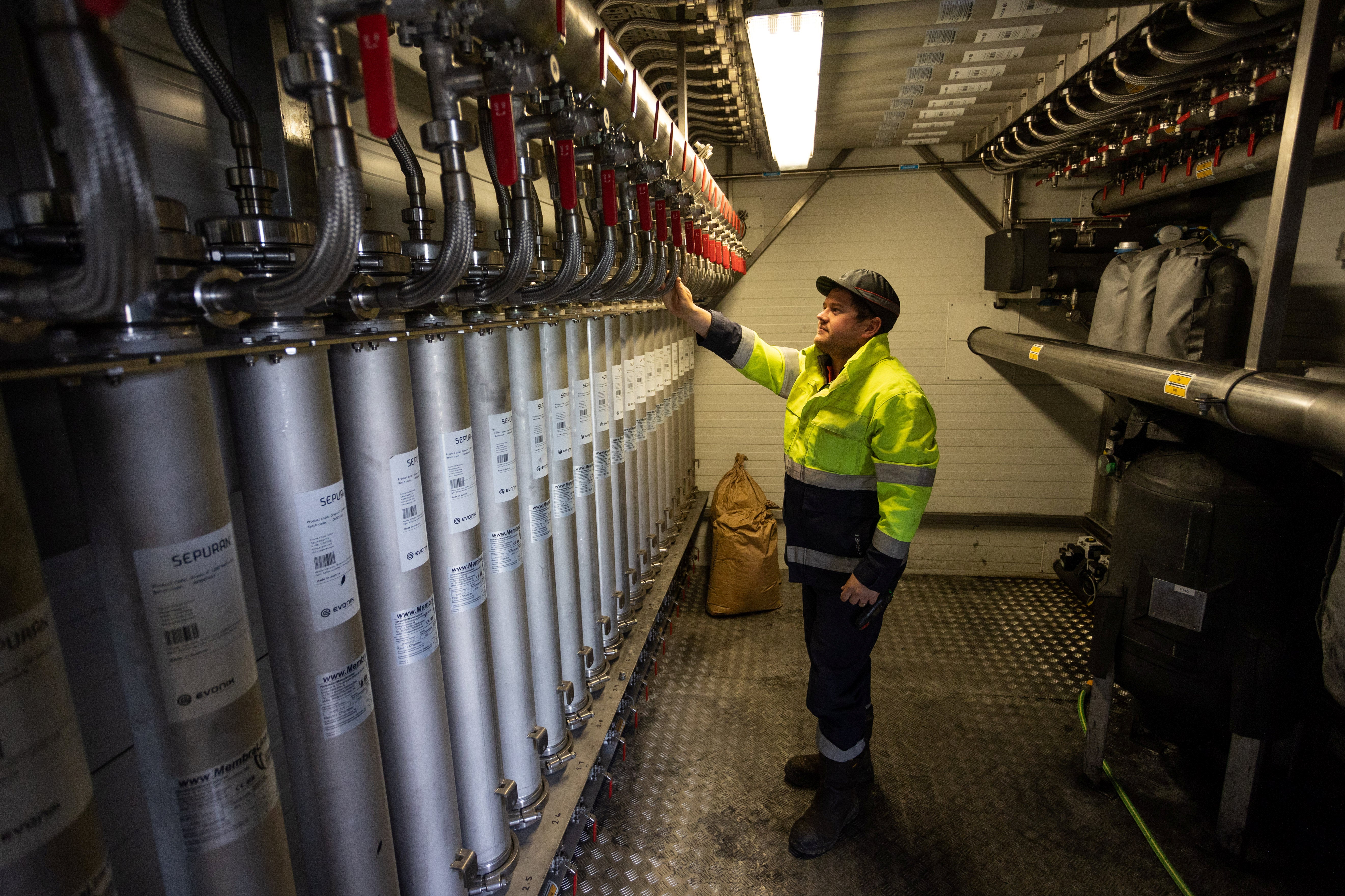 Site manager Justin Williams at the Condate Biogas plant