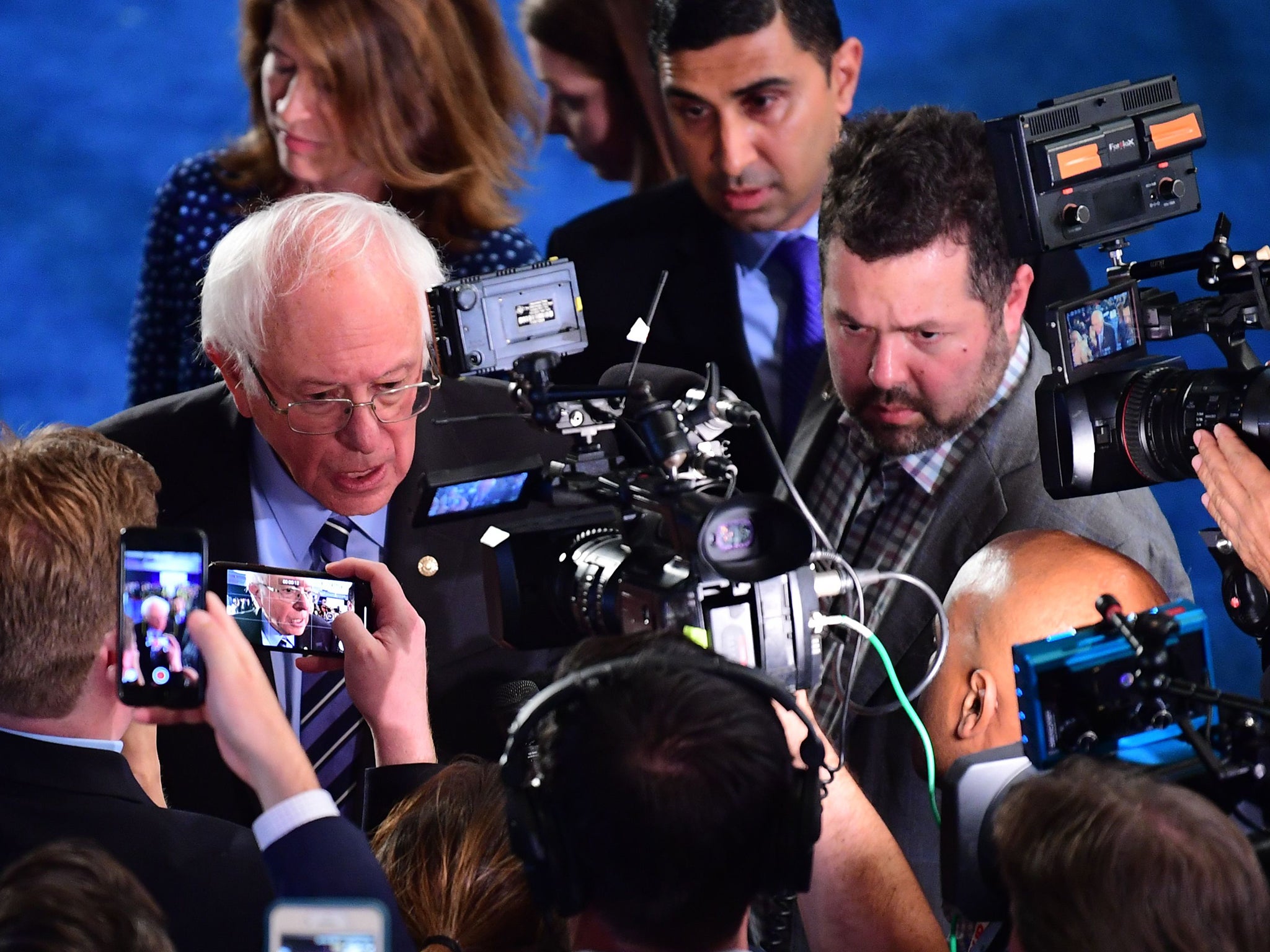 Ari Rabin-Havt (front right) with Bernie Sanders in 2019