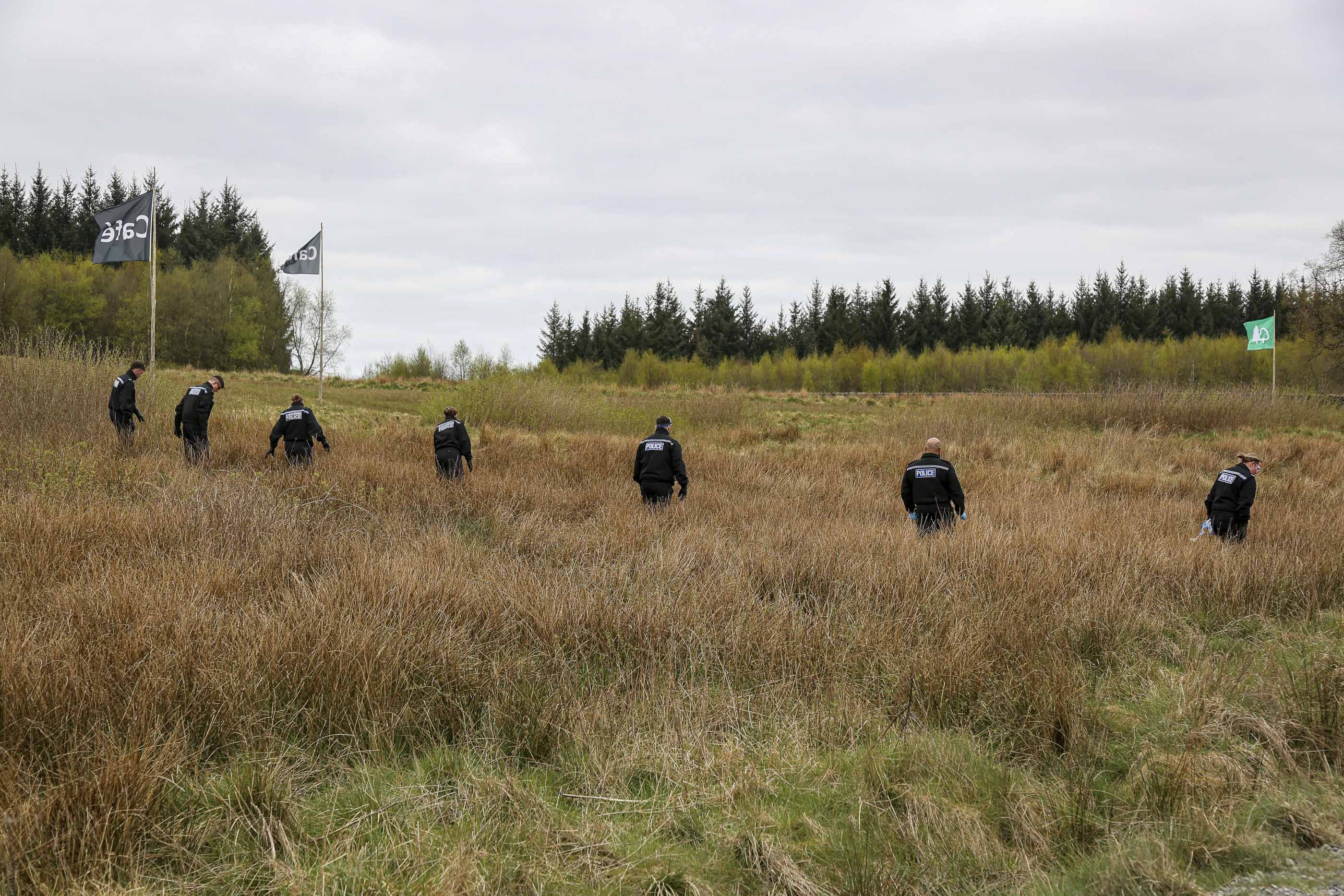 Police search for any signs of Katie in Gisburn Forest