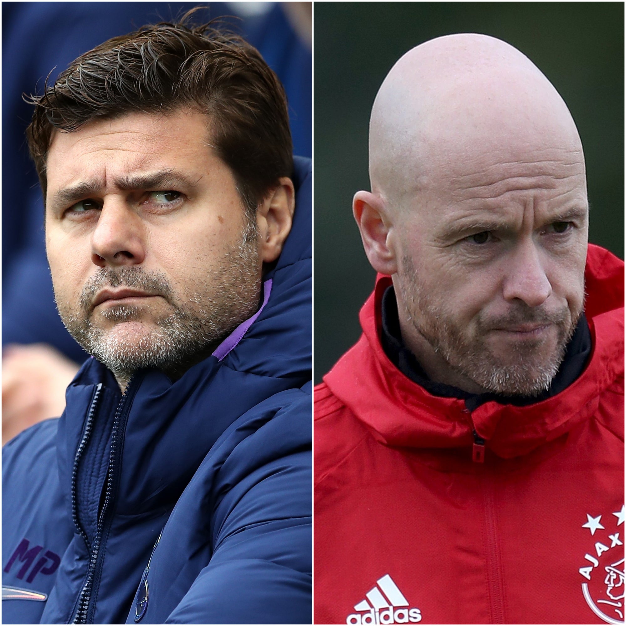 Mauricio Pochettino (left) and Erik Ten Hag (Gareth Fuller/Adam Davy/PA).