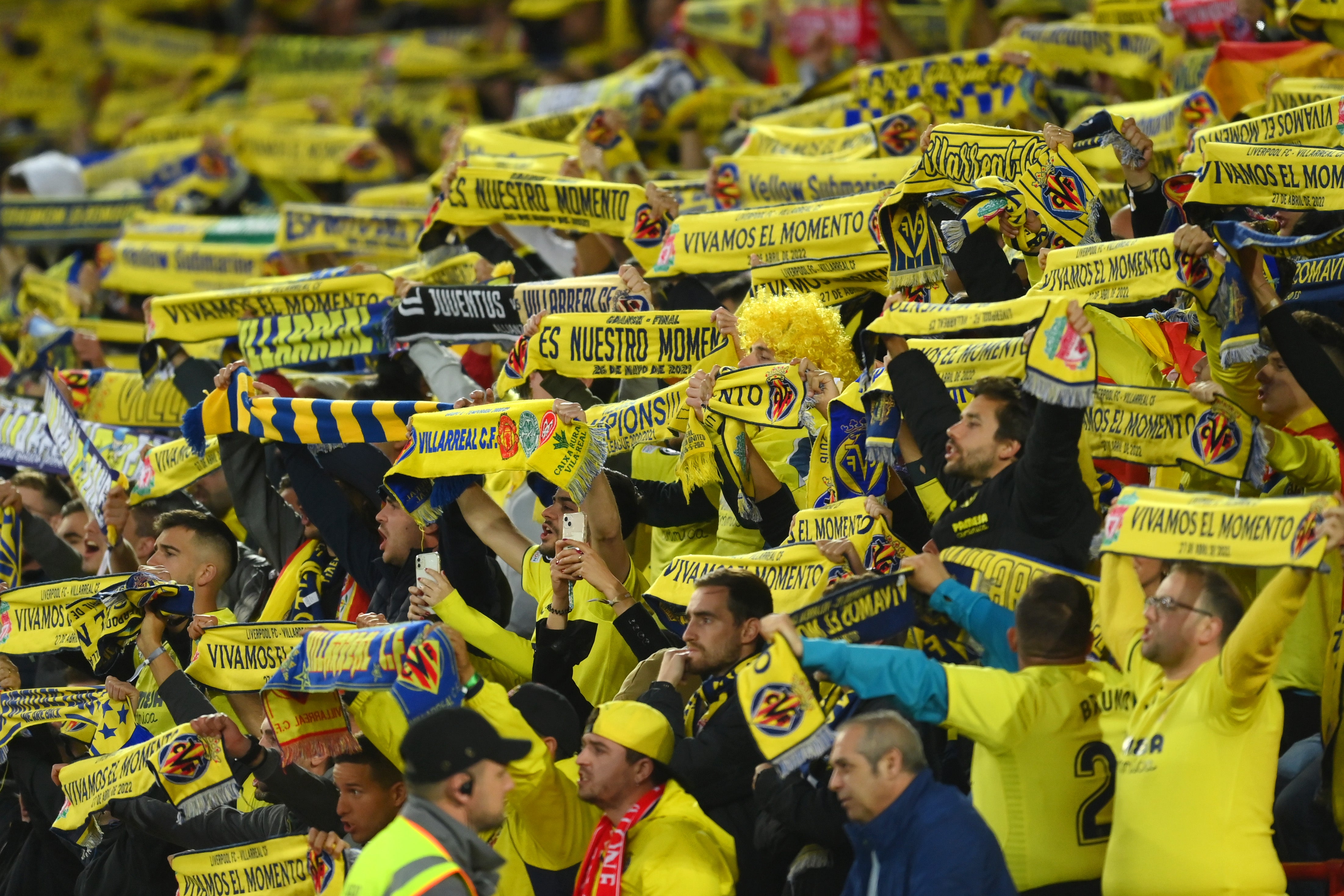 Villarreal fans turned out in force but saw their team outclassed