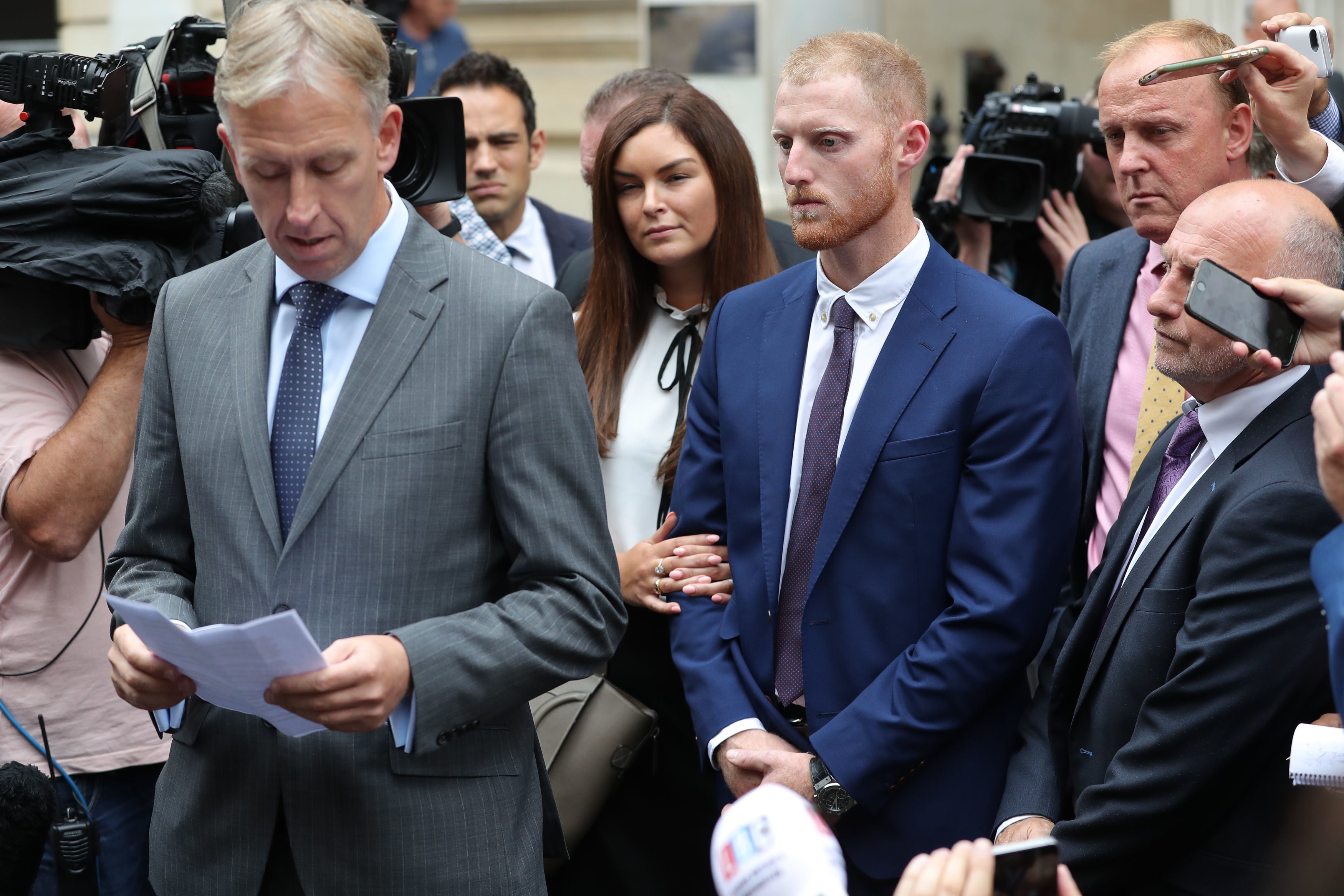 Ben Stokes was found not guilty on a charge of affray (Andrew Matthews/PA)