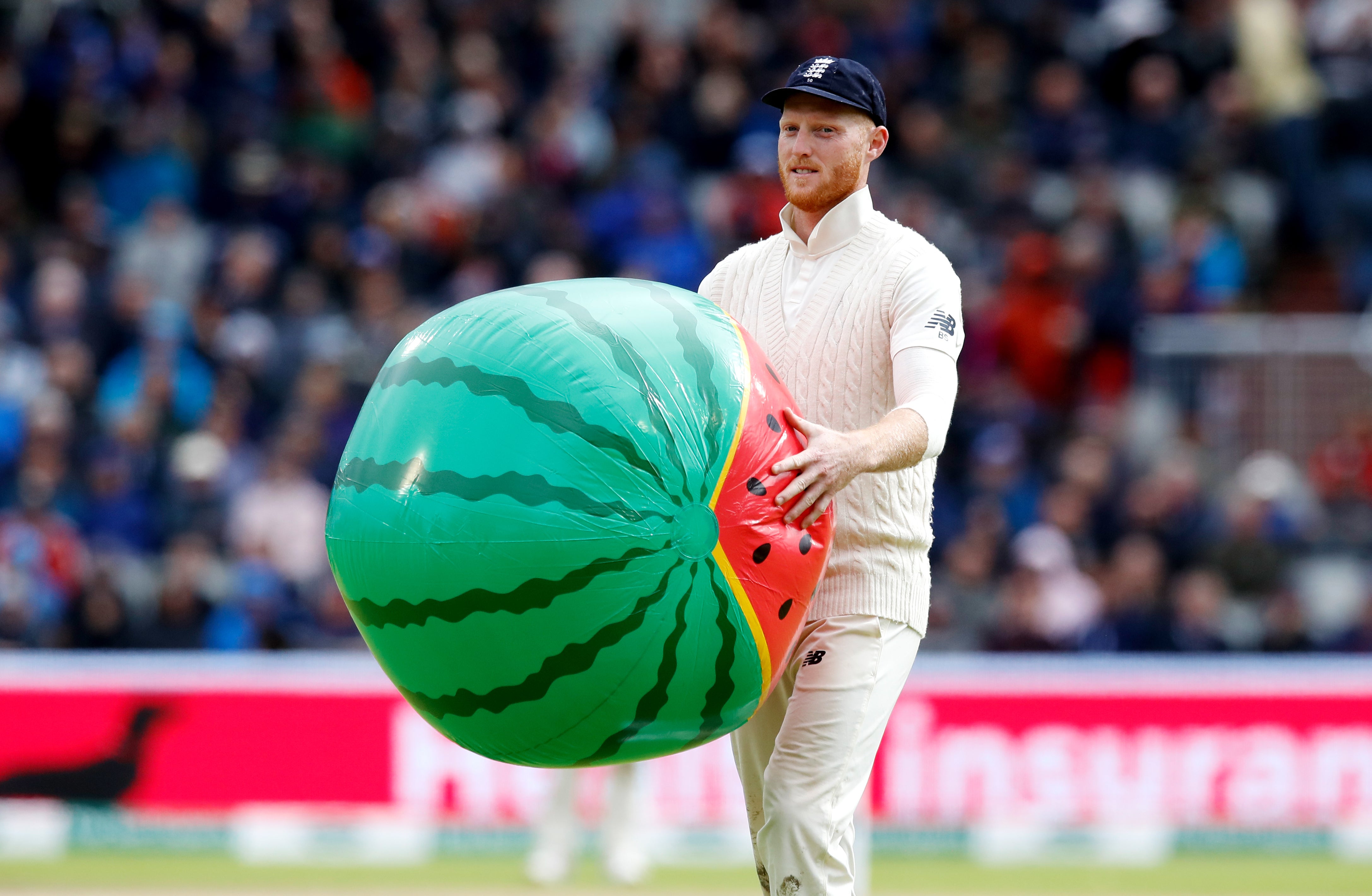 Trying to bowl with a different type of ball at the fourth Ashes Test in 2019 (Martin Rickett/PA)