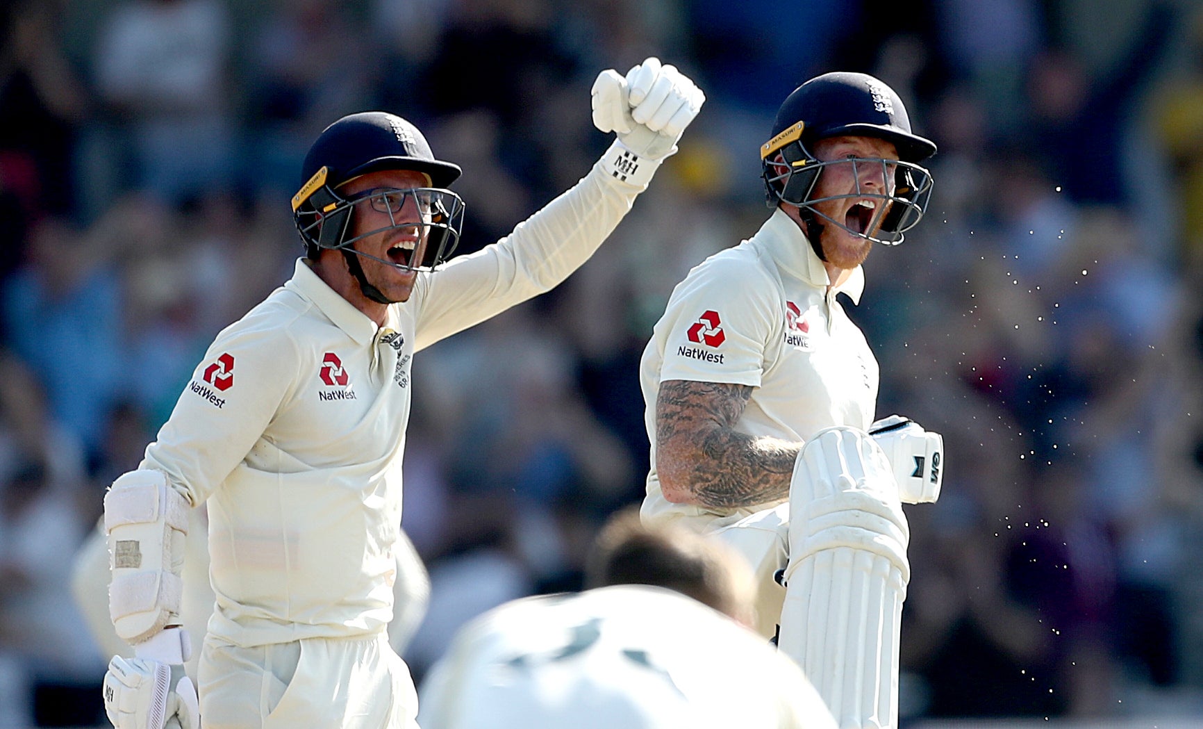 Stokes and tailender Jack Leach put on a partnership of 76 to defy the odds and win the third Ashes Test at Headingley in 2019 (Tim Goode/PA)