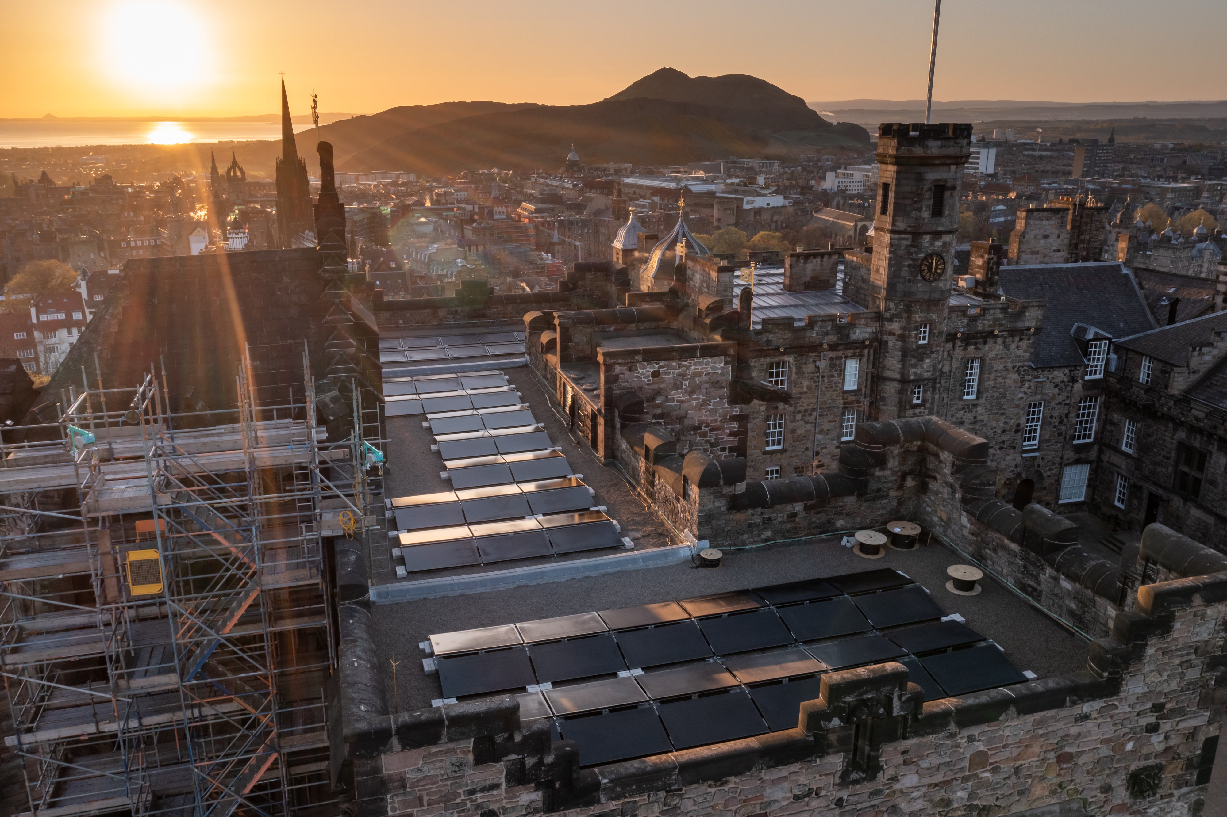 The panels are not visible from anywhere else in the city (Historic Environment Scotland/PA)