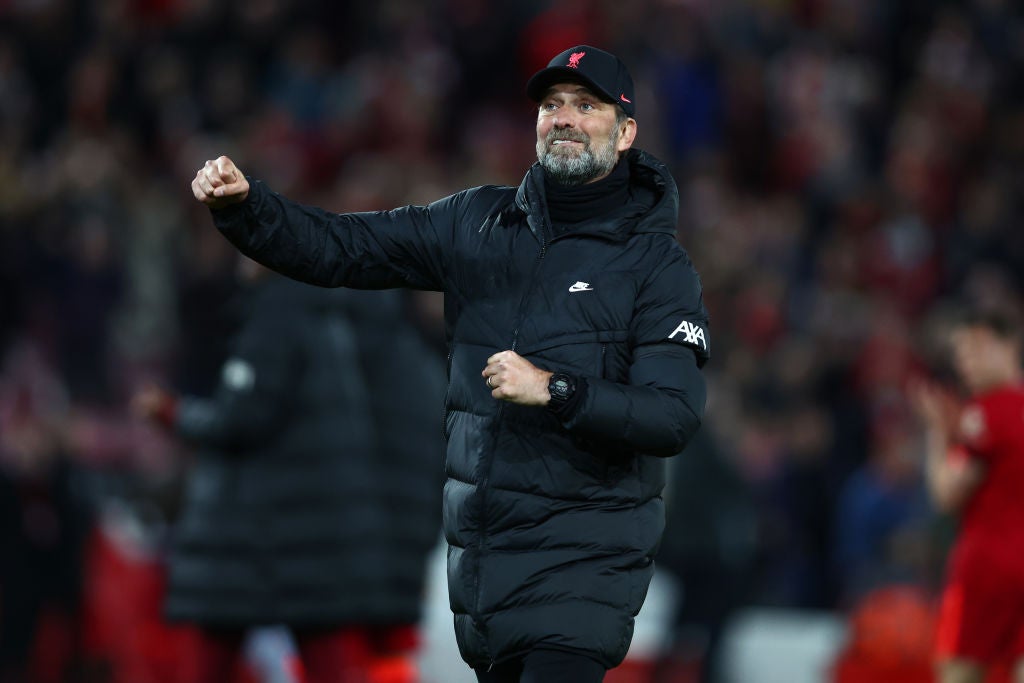 Klopp said he is ‘energised’ by Liverpool’s progress