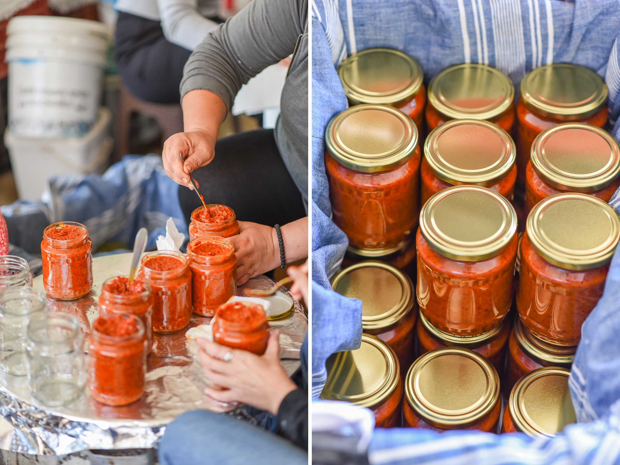 The family makes enough aivar for themselves for the rest of the year, and sell the rest