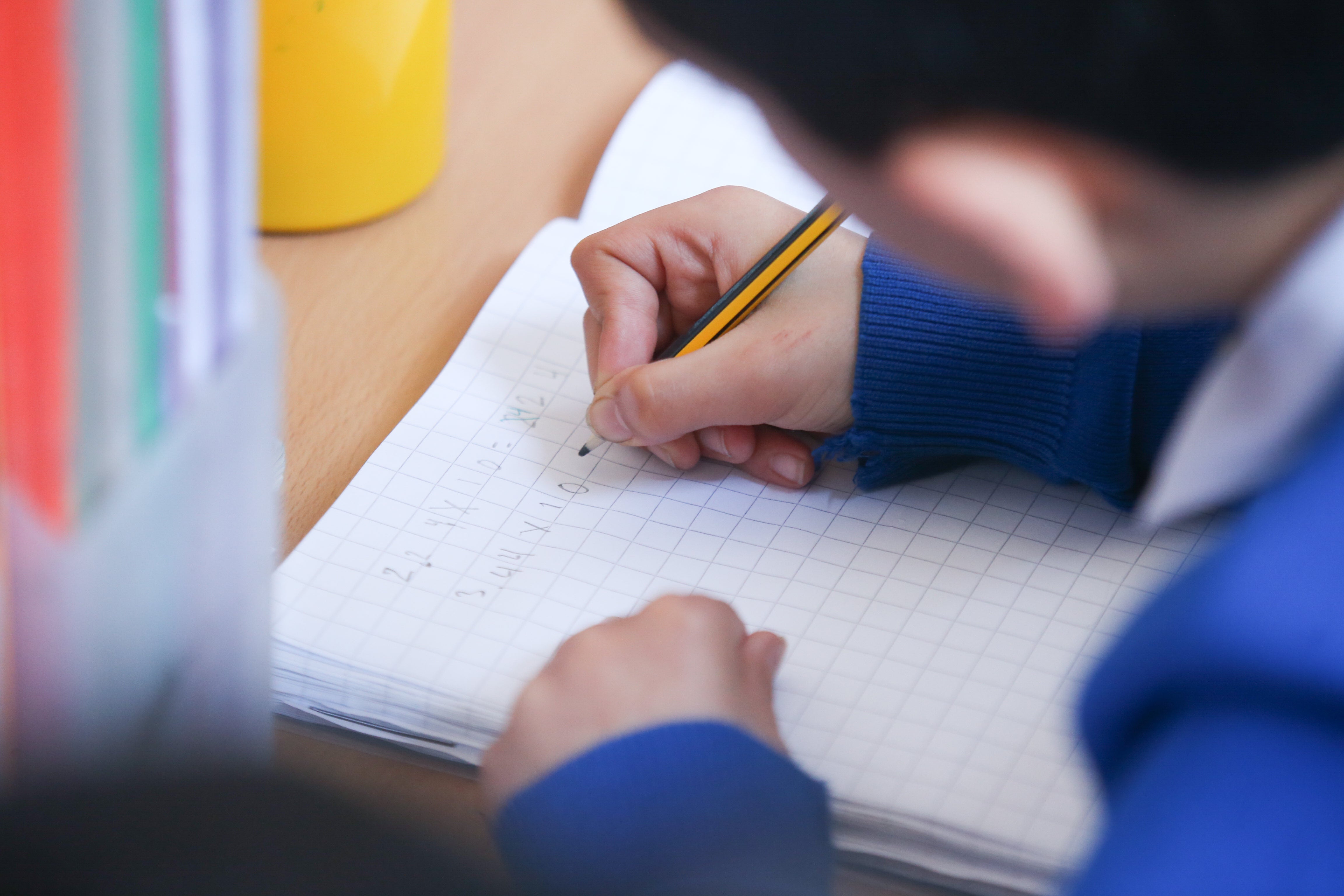 Previously unissued photo dated 18/03/22 of a pupil during a Year 4 maths lesson at the King Soloman Younger Years site in Paddington, London. Issue date: Monday March 28, 2022.