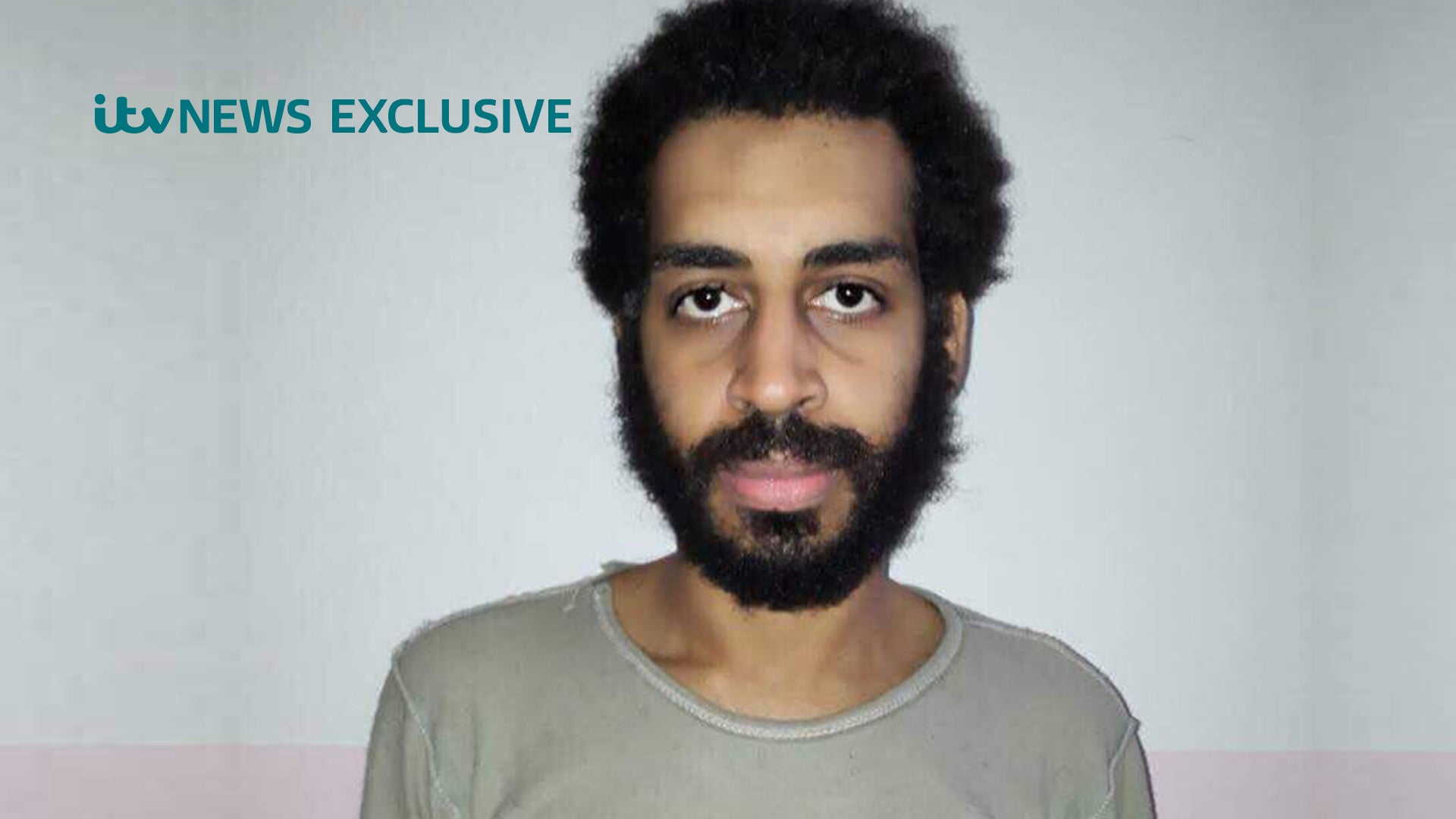 Alexanda Kotey, one of two Britons suspected of having been part of the so-called Islamic State extremist group dubbed “The Beatles” who were captured by Kurdish militia fighters in January. ITV News said the picture shows Kotey in after being captured in Syria in January, trying to smuggle himself into Turkey (ITV News/PA)