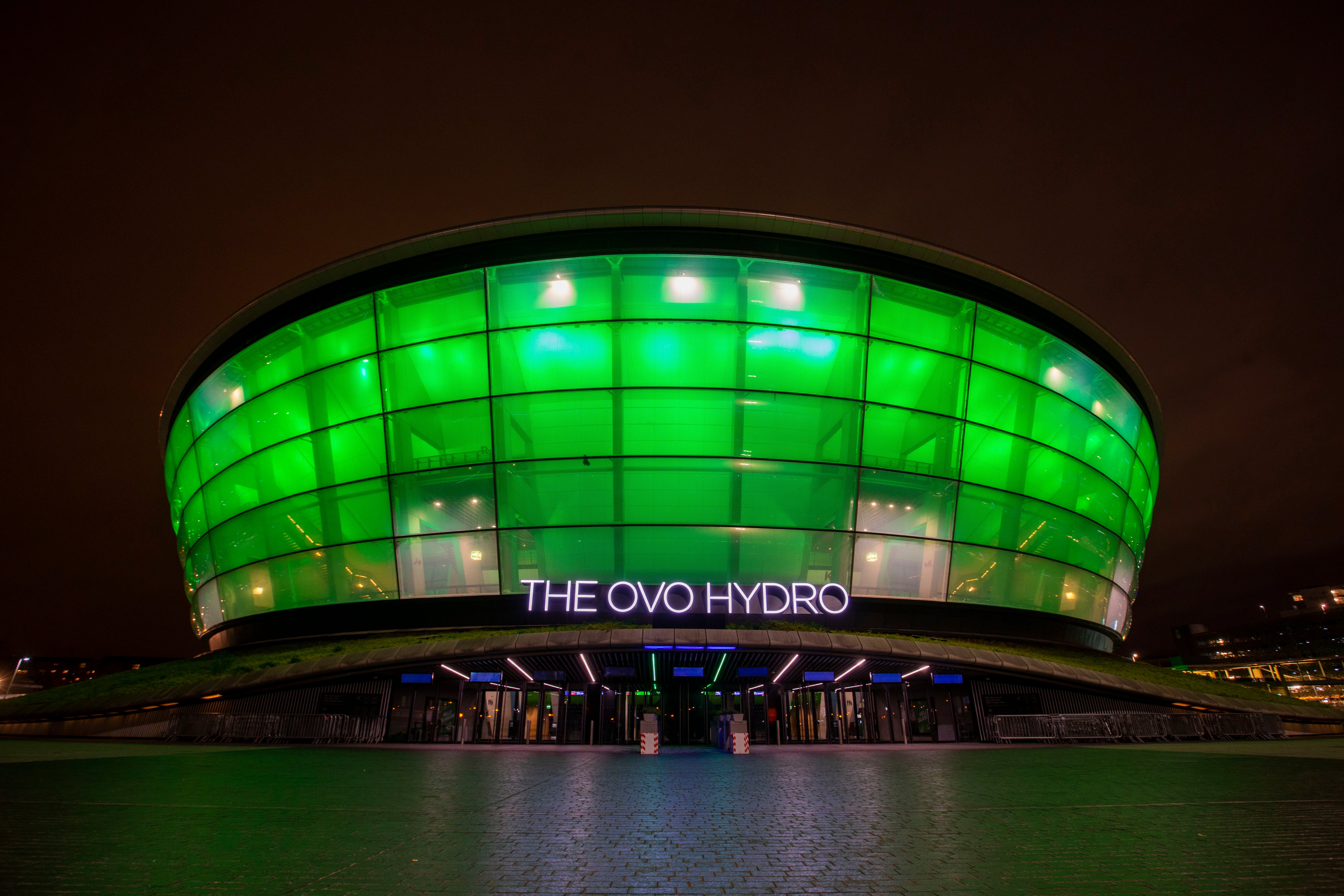 The OVO Hyrdo in Glasgow is the first arena in the world to be recognised for its commitment to sustainability (Scottish Events Campus/PA)